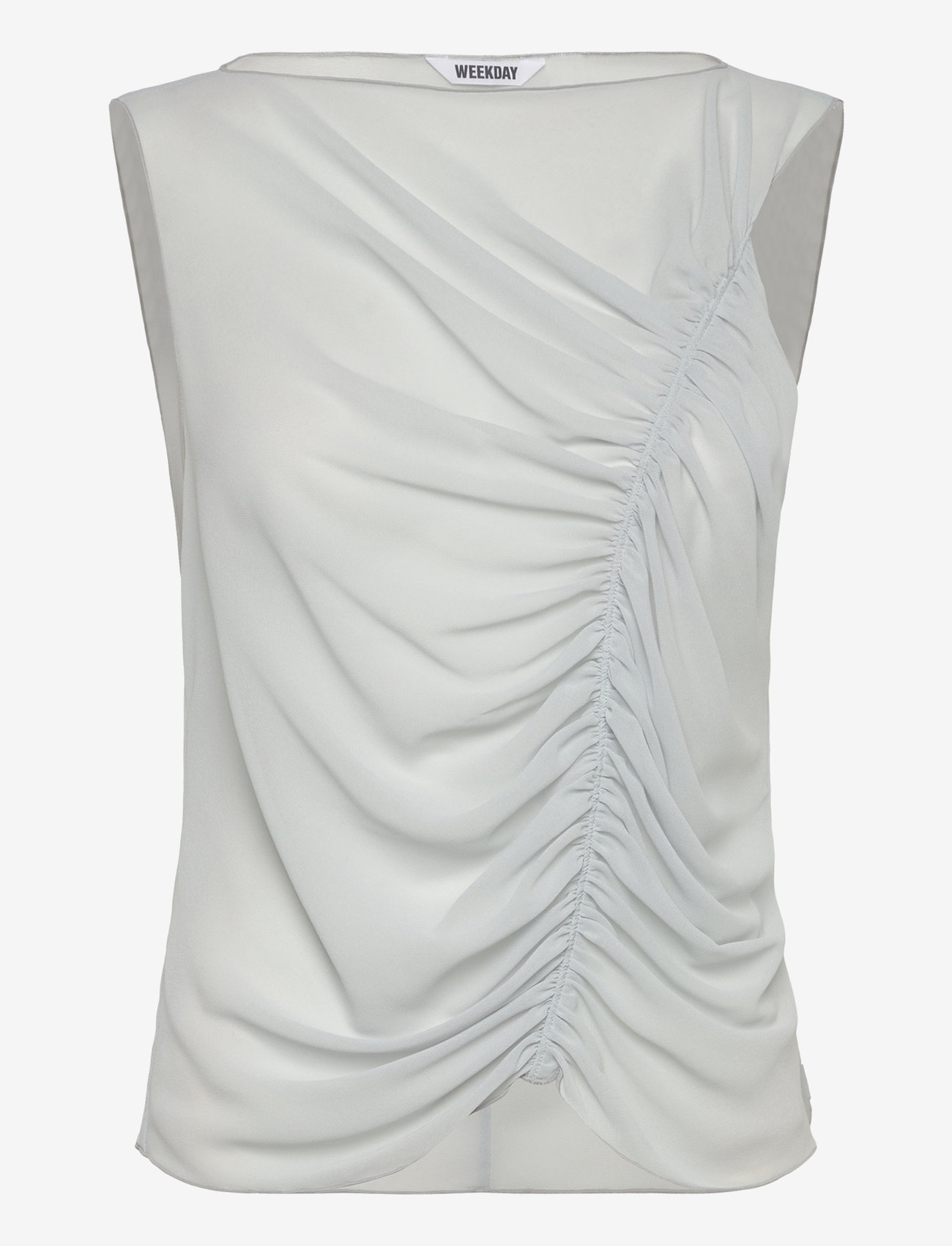 Weekday - Chiffon Top - blouses zonder mouwen - light grey - 0