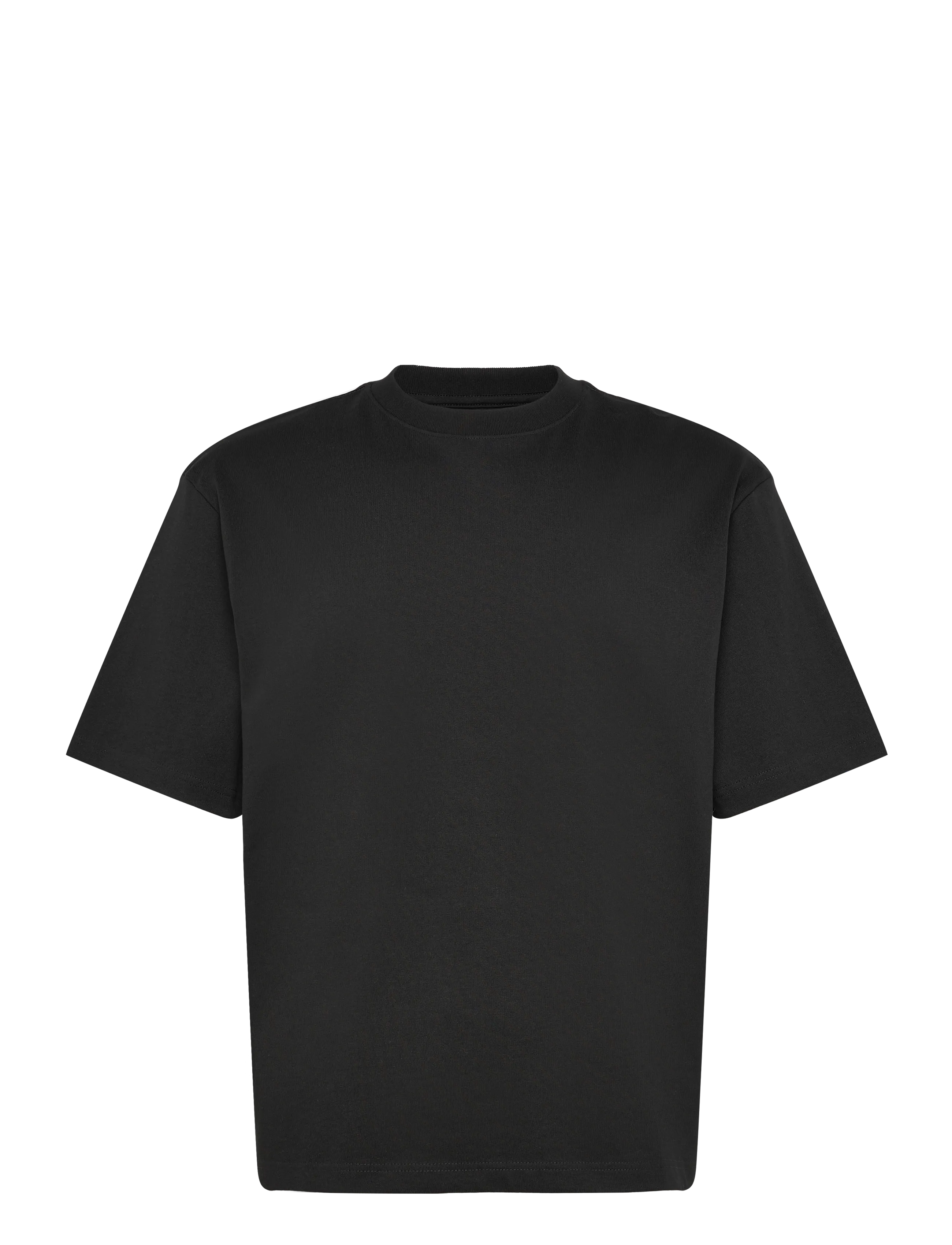 Weekday Relaxed Fit Short-Sleeved Cotton T-shirt - Looks for less - BLACK / black