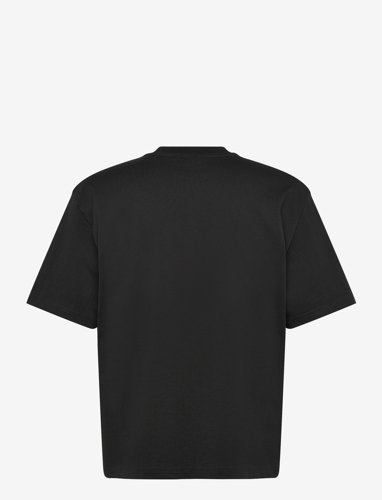 Weekday - Relaxed Fit Short-Sleeved Cotton T-shirt - kortærmede t-shirts - black - 1