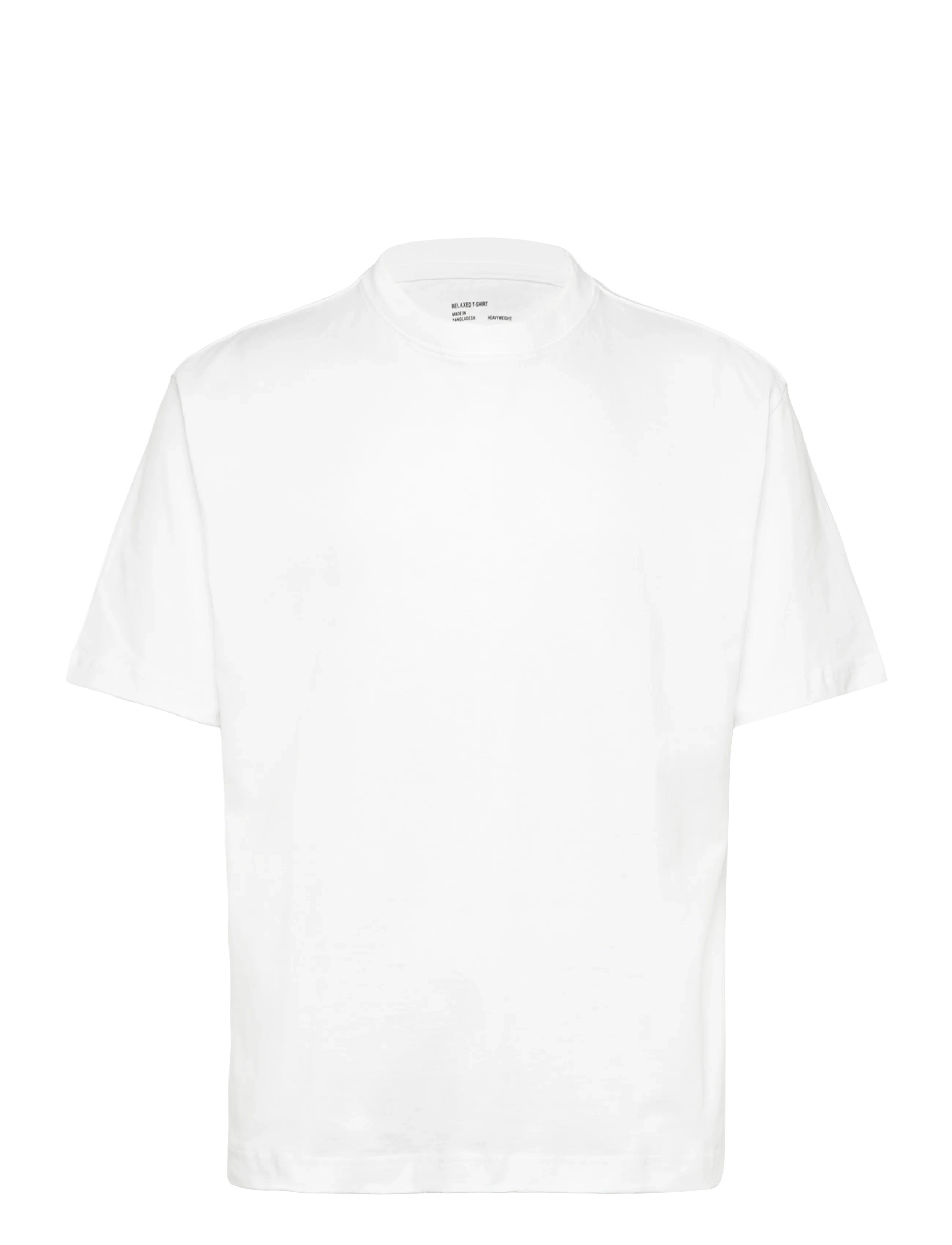 Relaxed Fit Short-Sleeved Cotton T-shirt - WHITE