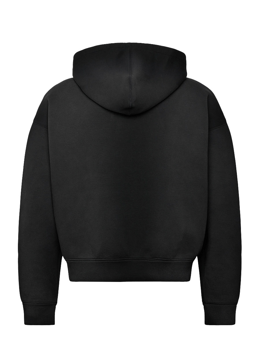 Weekday - Simon Washed Scuba Zip Hoodie - kapuzenpullover - washed black - 1