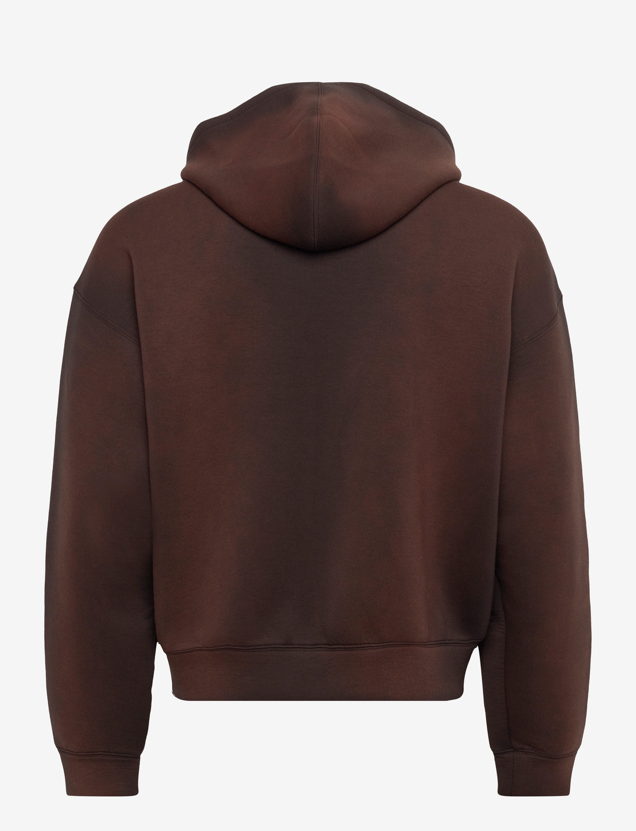 Weekday - Simon Washed Scuba Zip Hoodie - hættetrøjer - washed brown - 1
