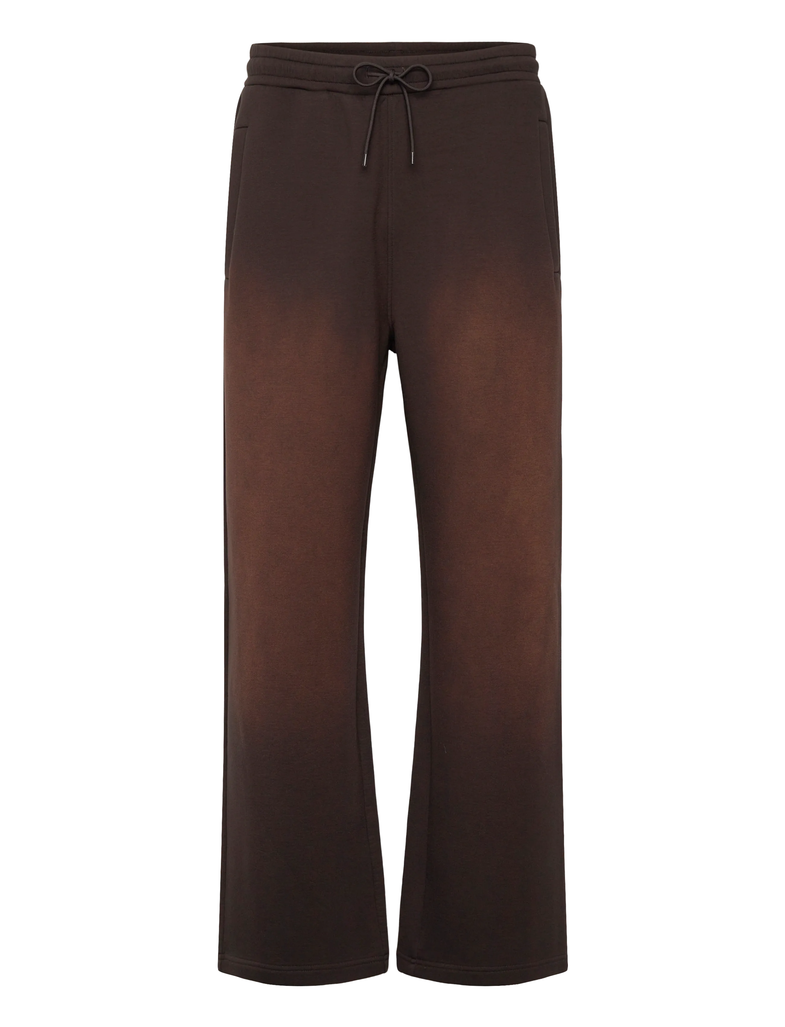 Weekday Washed Scuba Sweatpants, Mænd, Vasket Scuba Wide Leg Sweatpants, Brun, Str: M
