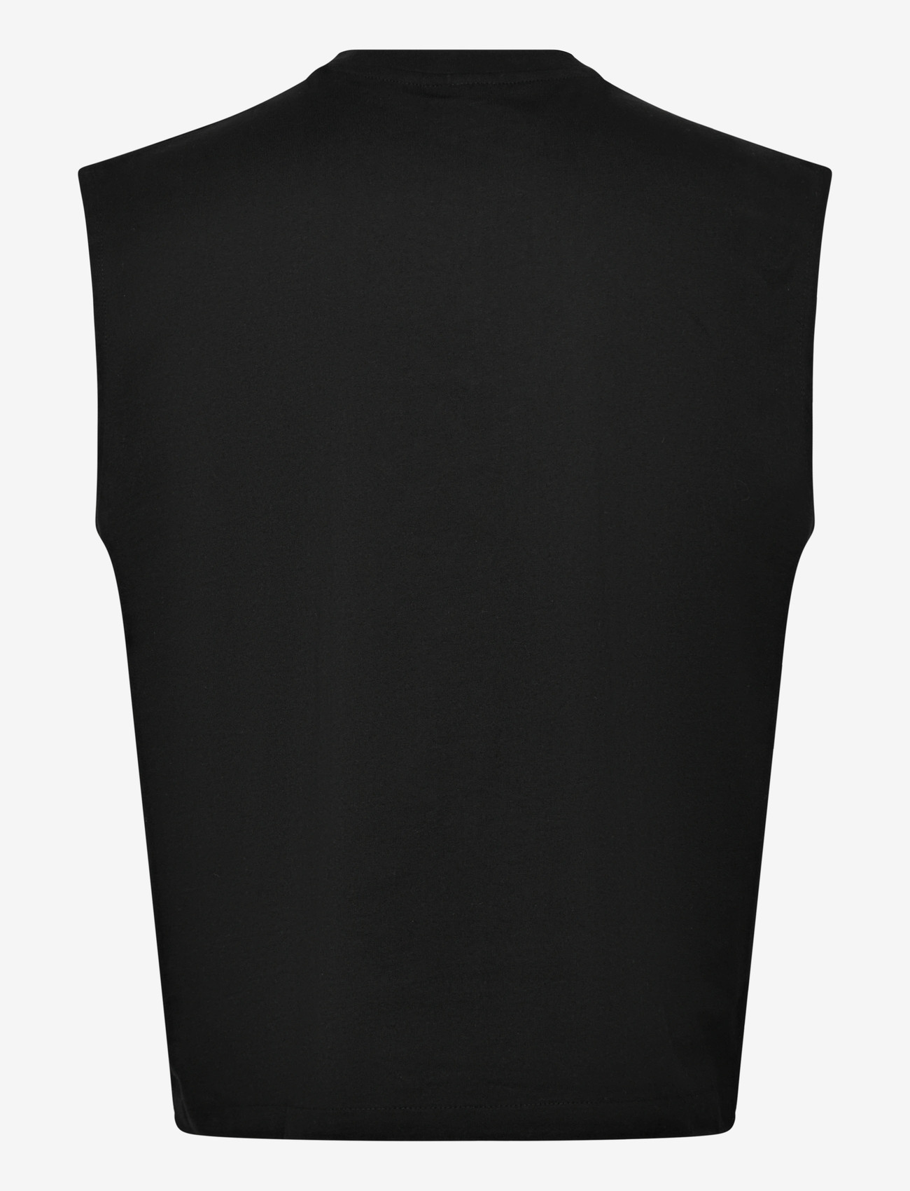 Weekday - Loose Fit Square Cotton Tank Top - varrukateta särgid - black - 1