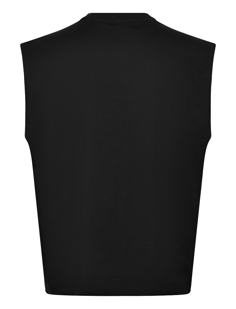 Weekday - Loose Fit Square Cotton Tank Top - linnen - black - 1