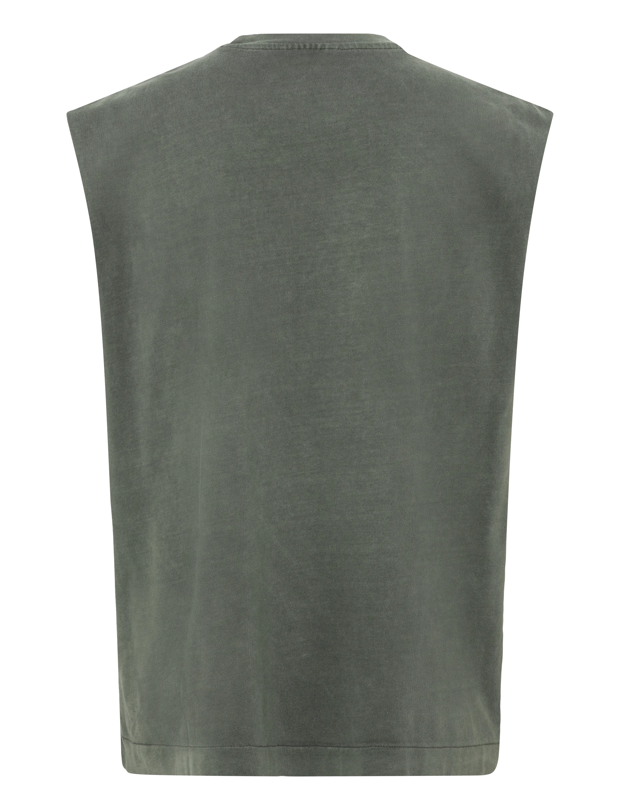 Weekday - Loose Fit Square Cotton Tank Top - tank tops - khaki wash - 1