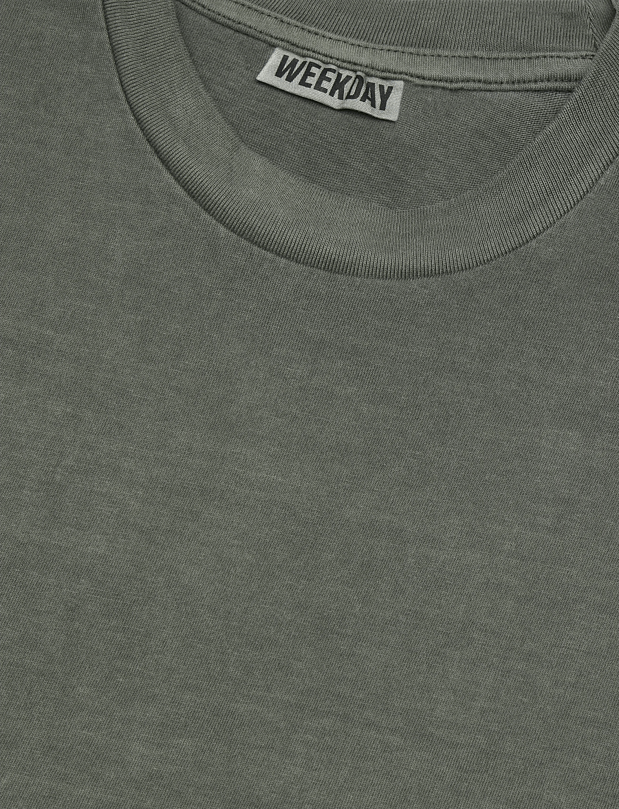 Weekday - Loose Fit Square Cotton Tank Top - linnen - khaki wash - 2
