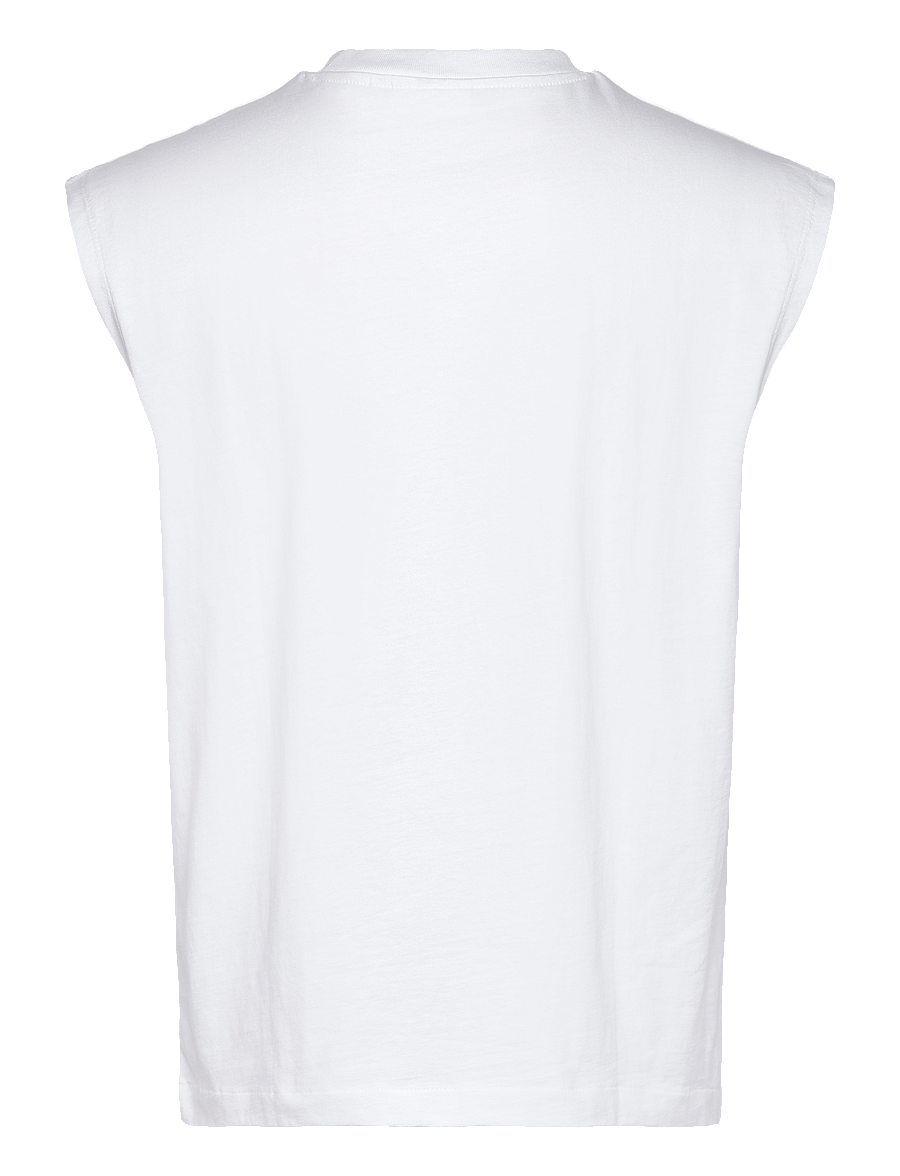 Weekday - Loose Fit Square Cotton Tank Top - linnen - white - 1