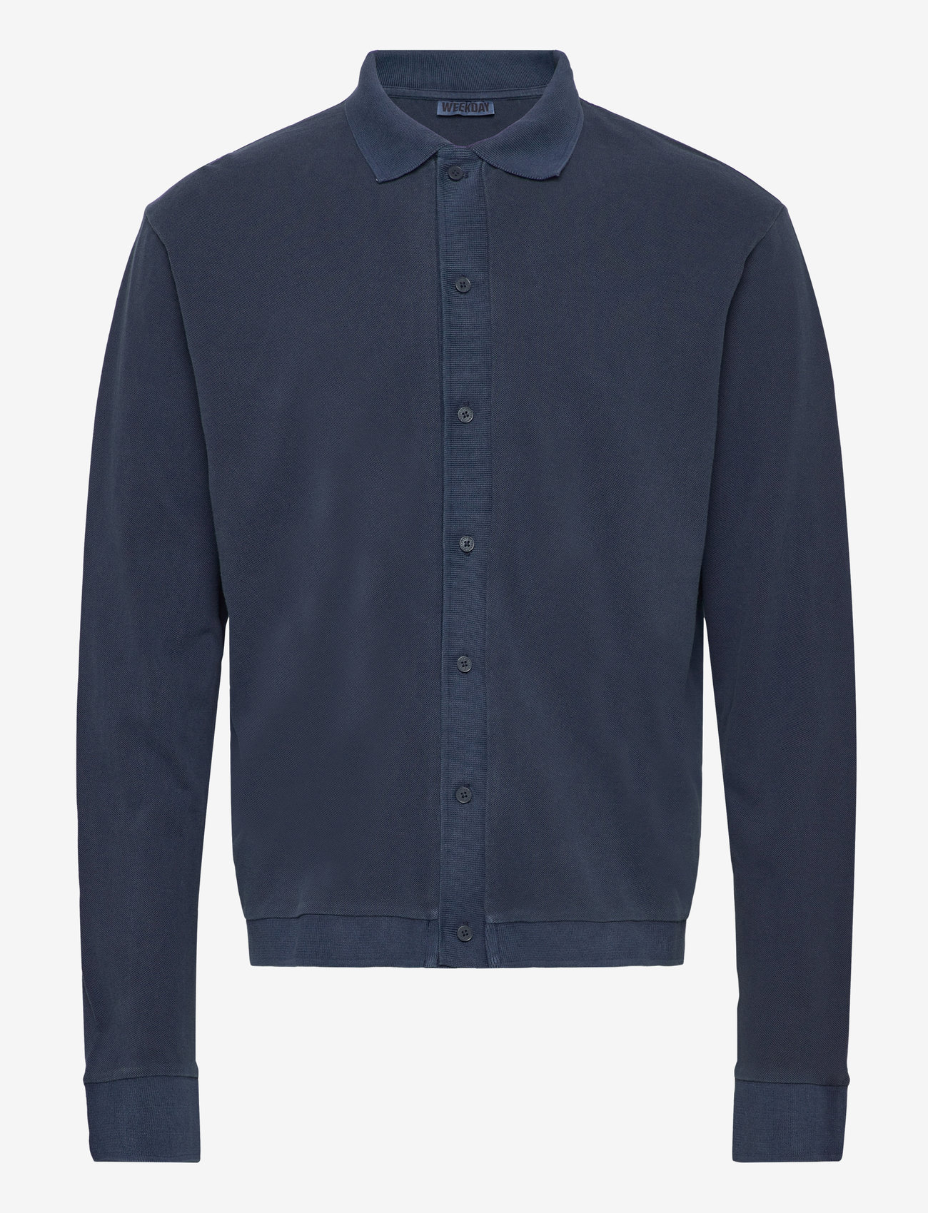 Weekday - Tennis Long Sleeve Pique - casual skjorter - dark navy - 0