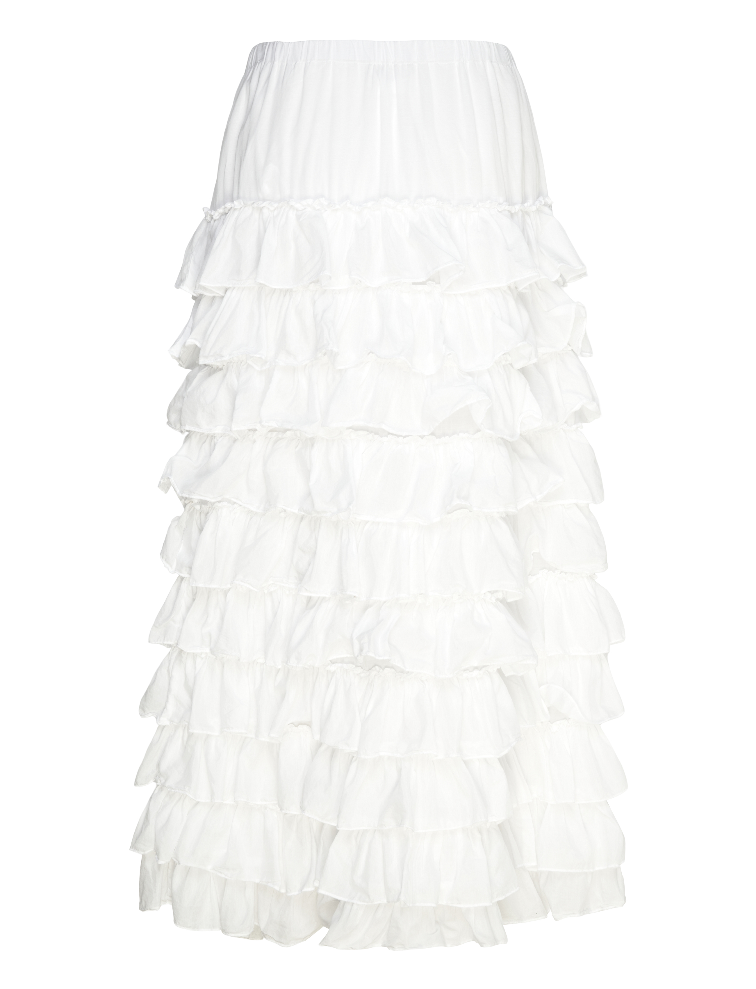 Weekday - Frilled Maxi Skirt - ilgi sijonai - white - 1