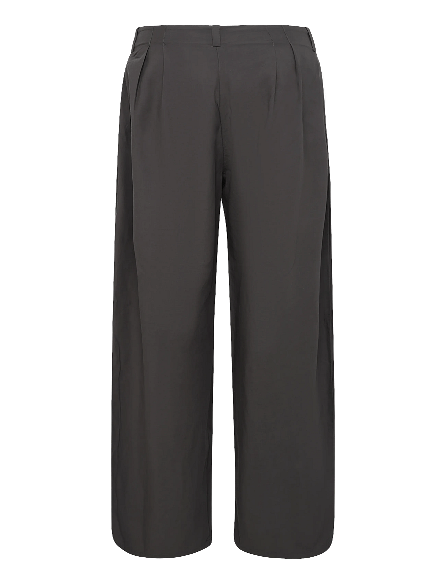 Weekday - Low Rise Wide Leg Pleated Trousers - hosen mit weitem bein - dark grey - 1