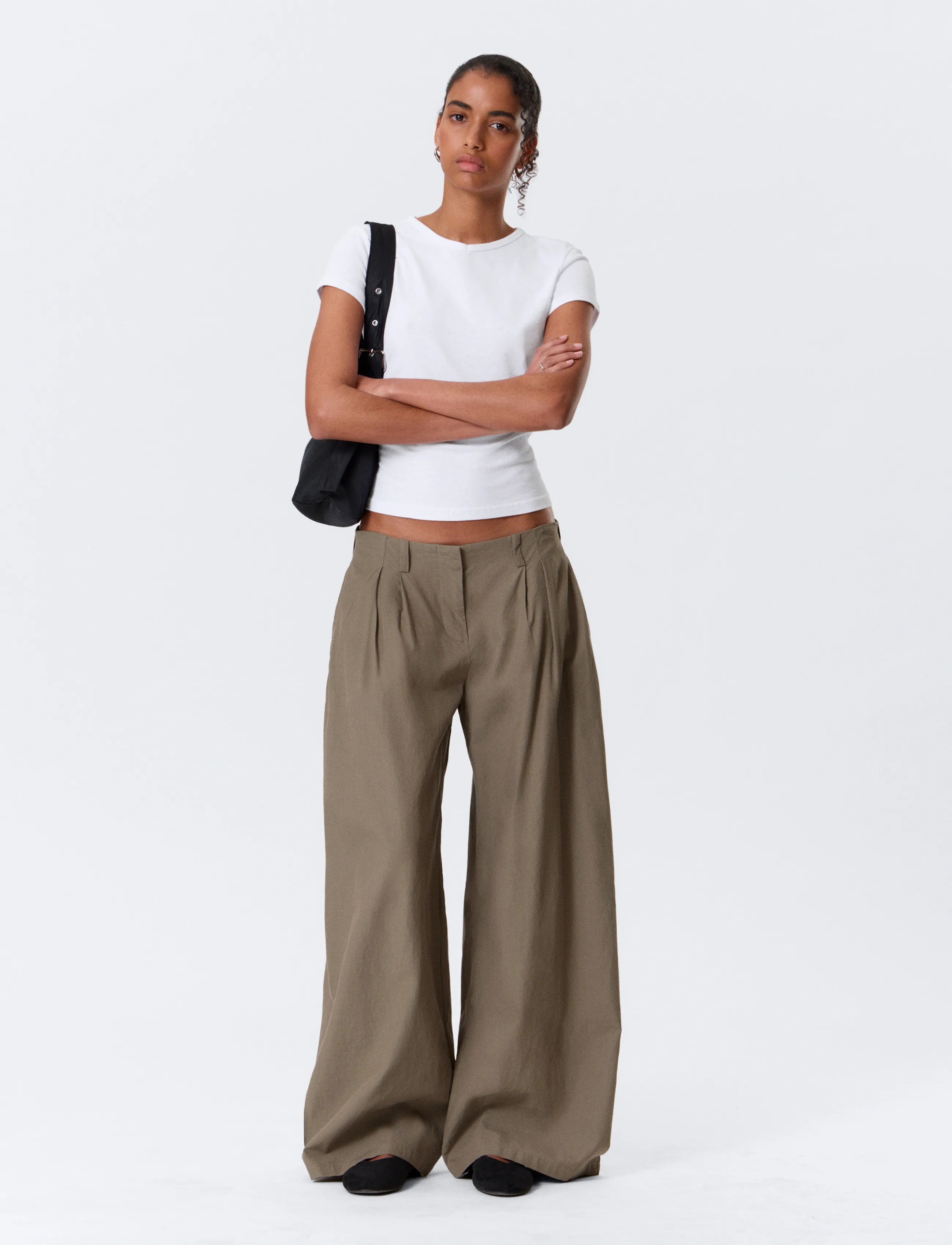 Weekday Aya Pleated Trousers - Kleidung - GREY / grey