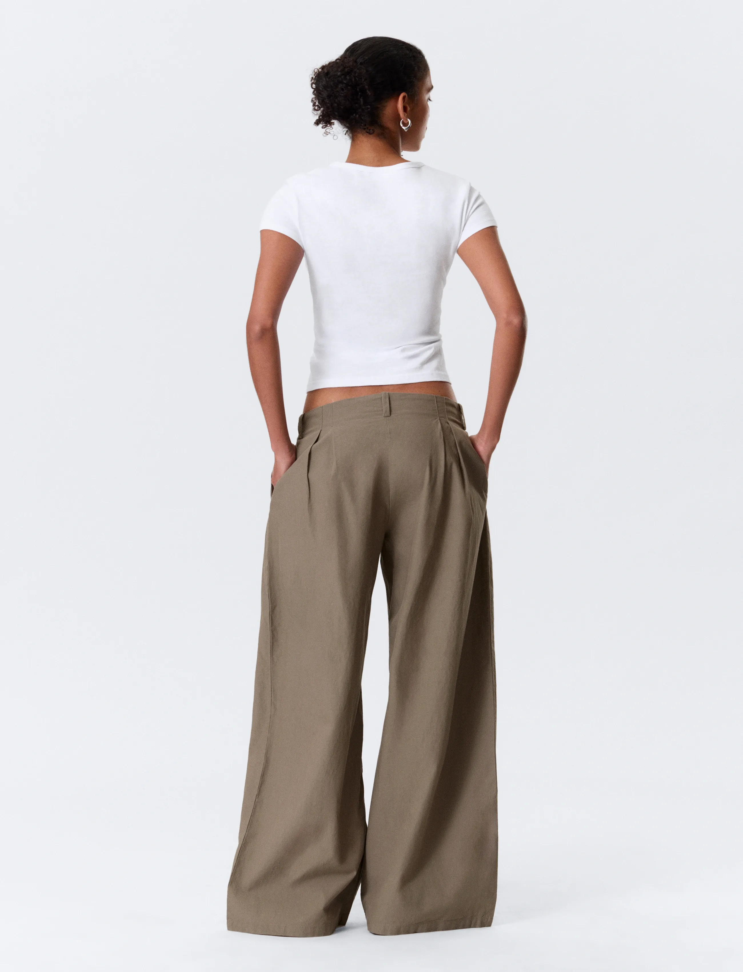 Weekday - Aya Pleated Trousers - hosen mit weitem bein - grey - 5