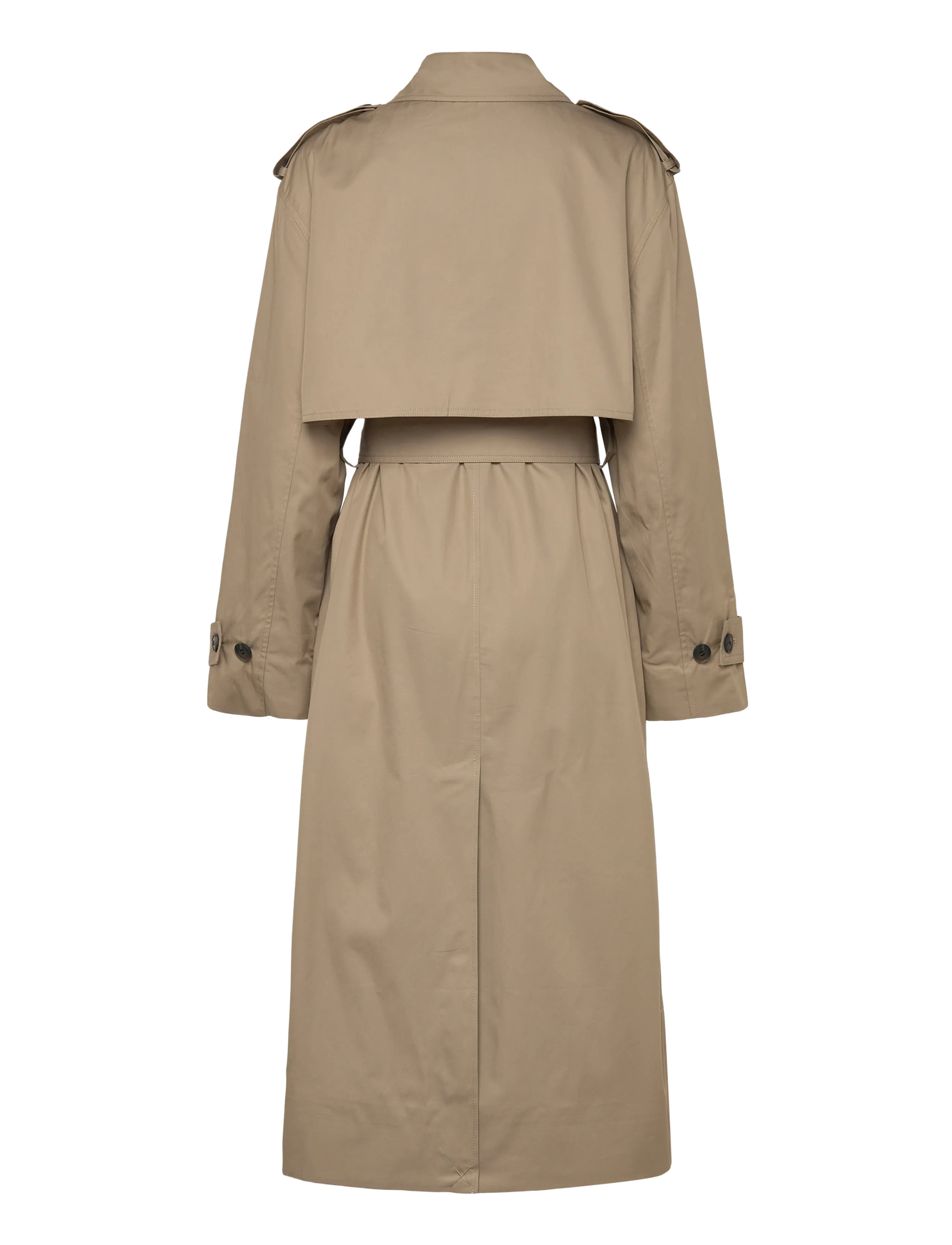 Weekday - Oversized Double-Breasted Canvas Trench Coat - trenchs - beige - 1