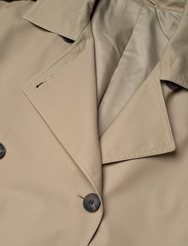 Weekday - Oversized Double-Breasted Canvas Trench Coat - trenchcoats - beige - 3