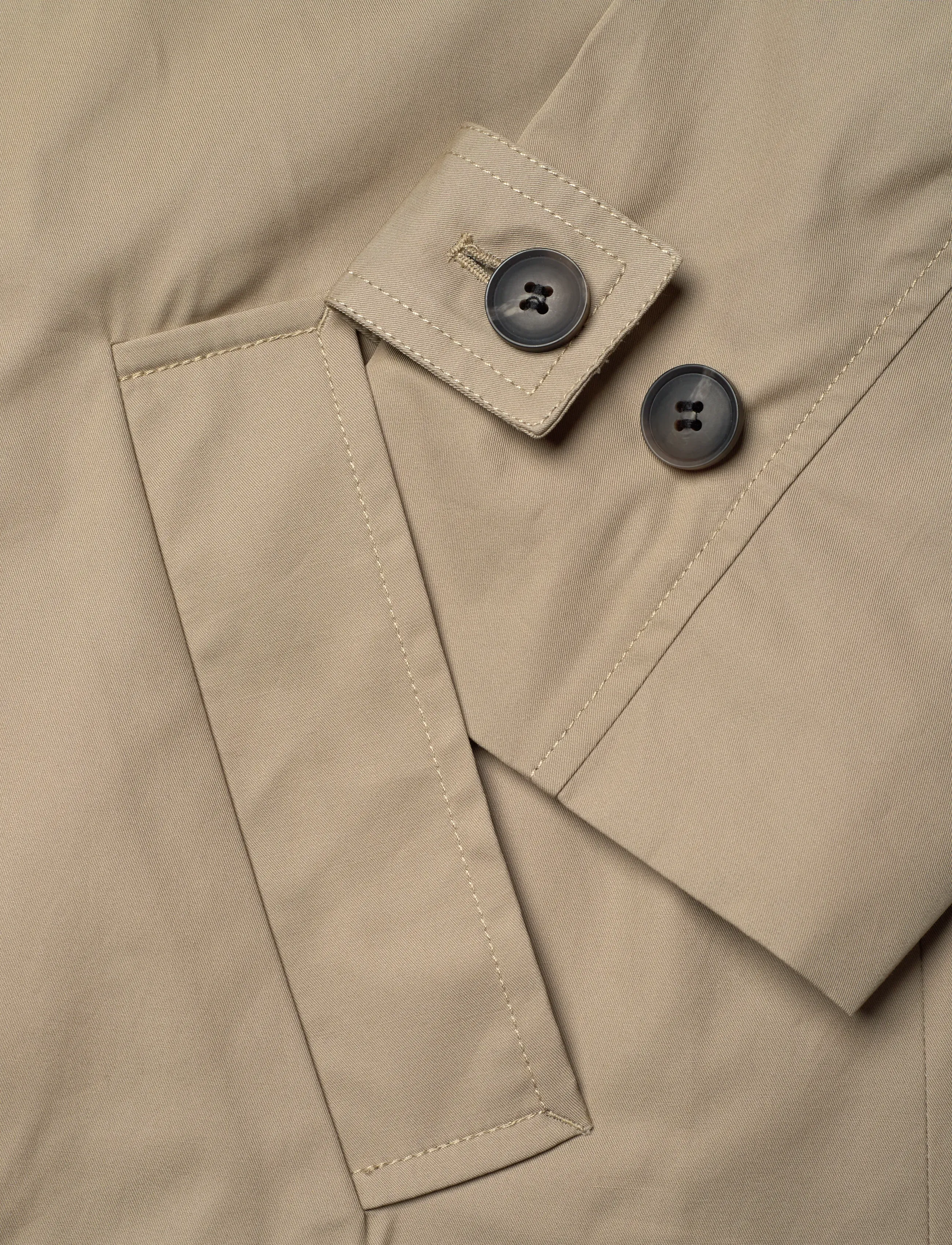 Weekday - Oversized Double-Breasted Canvas Trench Coat - trenchs - beige - 4