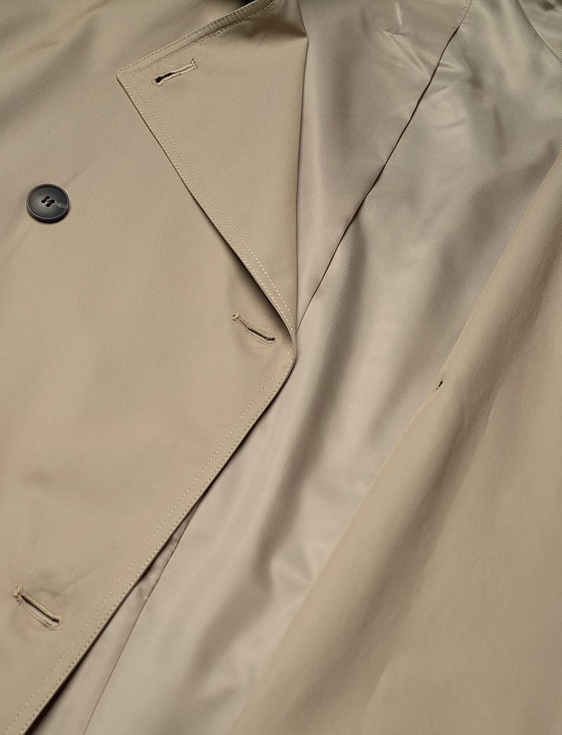 Weekday - Oversized Double-Breasted Canvas Trench Coat - trenchcoats - beige - 5
