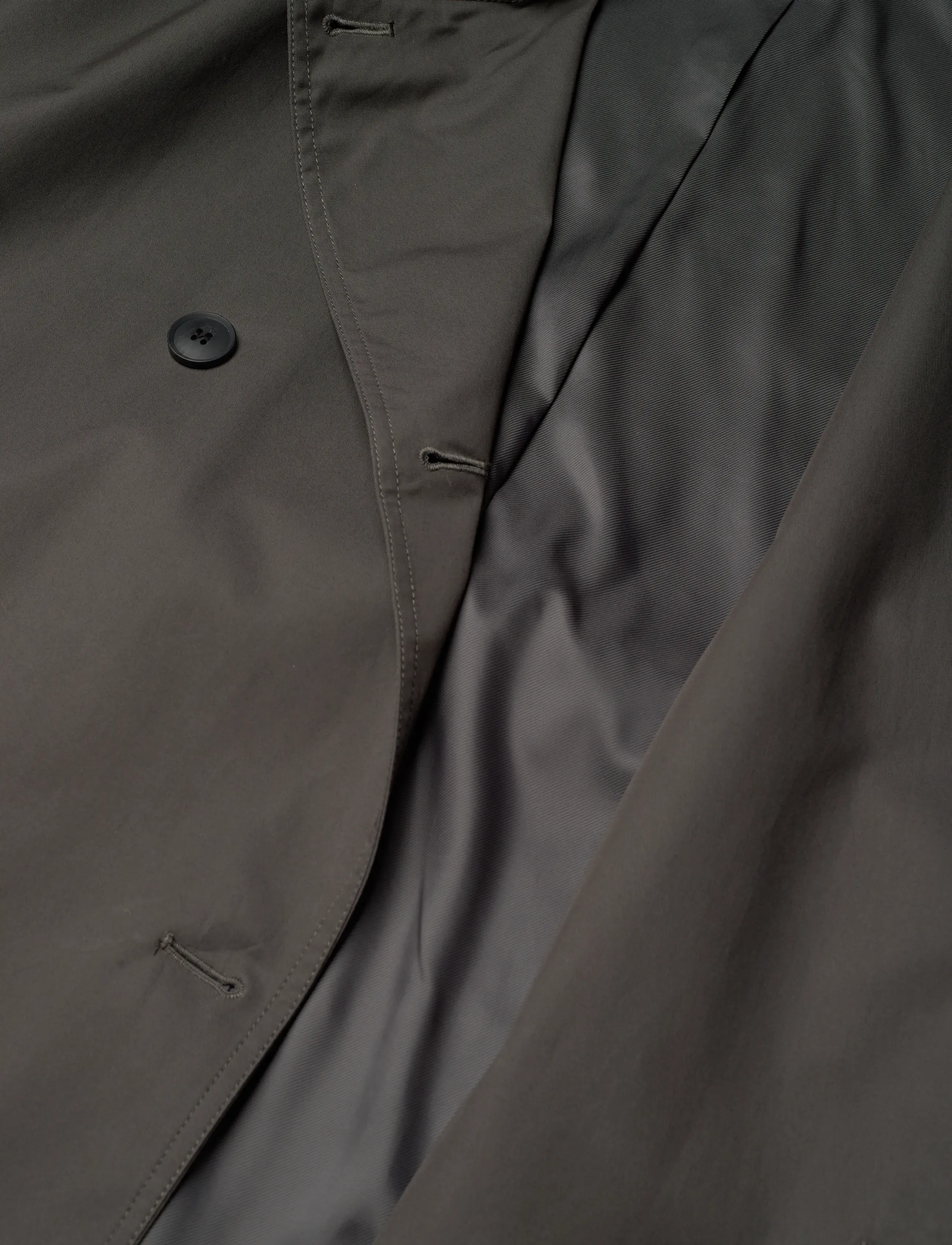 Weekday - Oversized Double-Breasted Canvas Trench Coat - trench coats - dark grey - 5