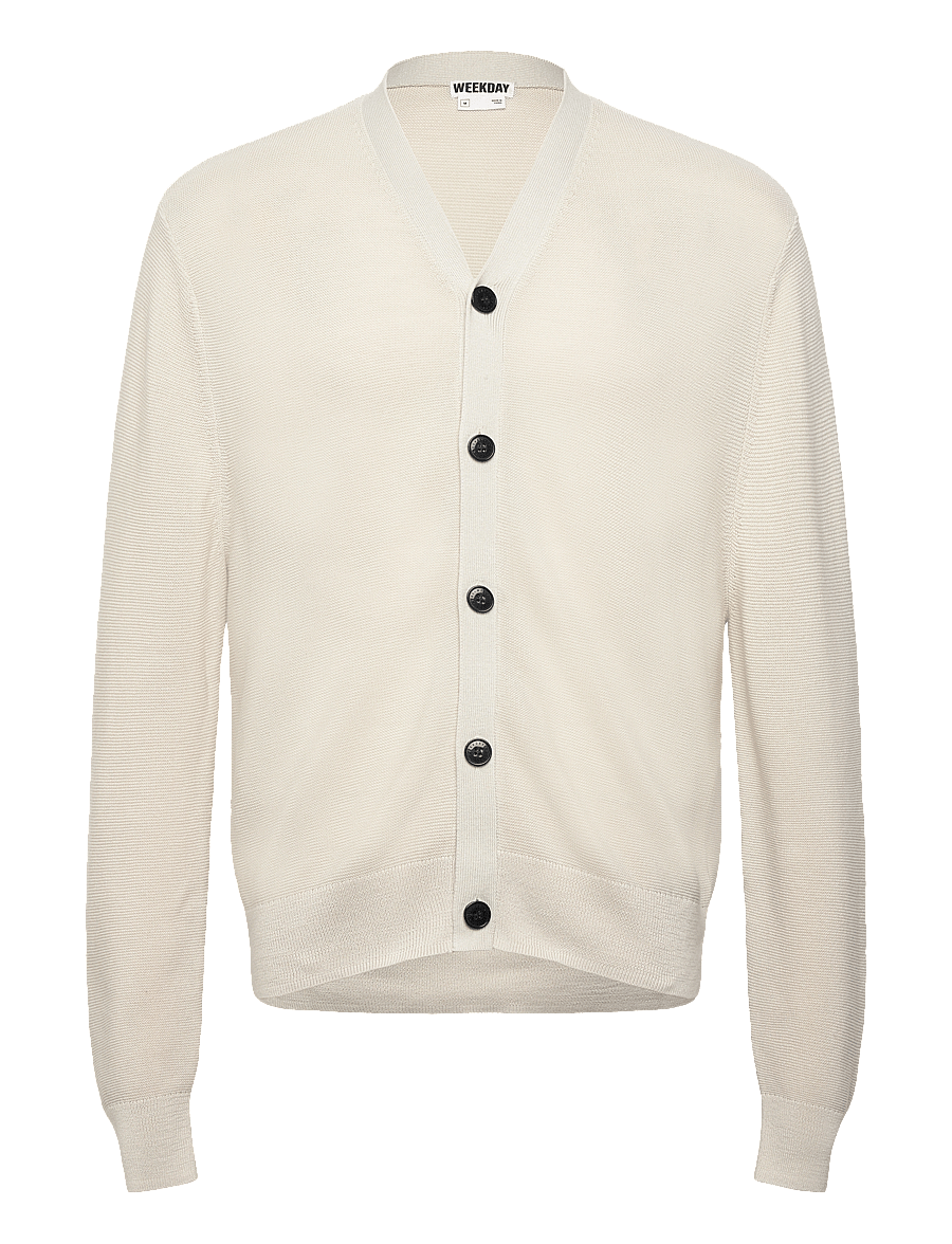 Weekday - Regular Fit Button-Up Cardigan - cardigans - beige - 0
