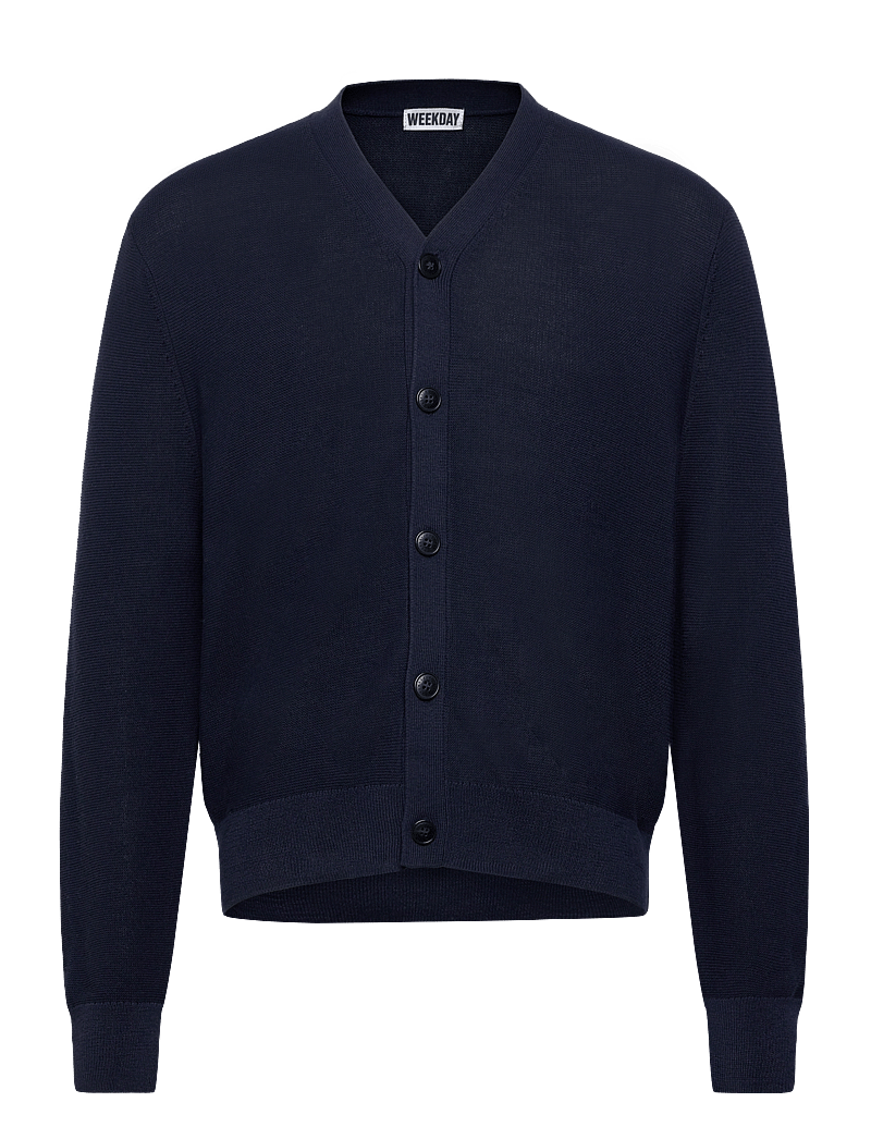 Weekday - Regular Fit Button-Up Cardigan - cardigans - navy - 0