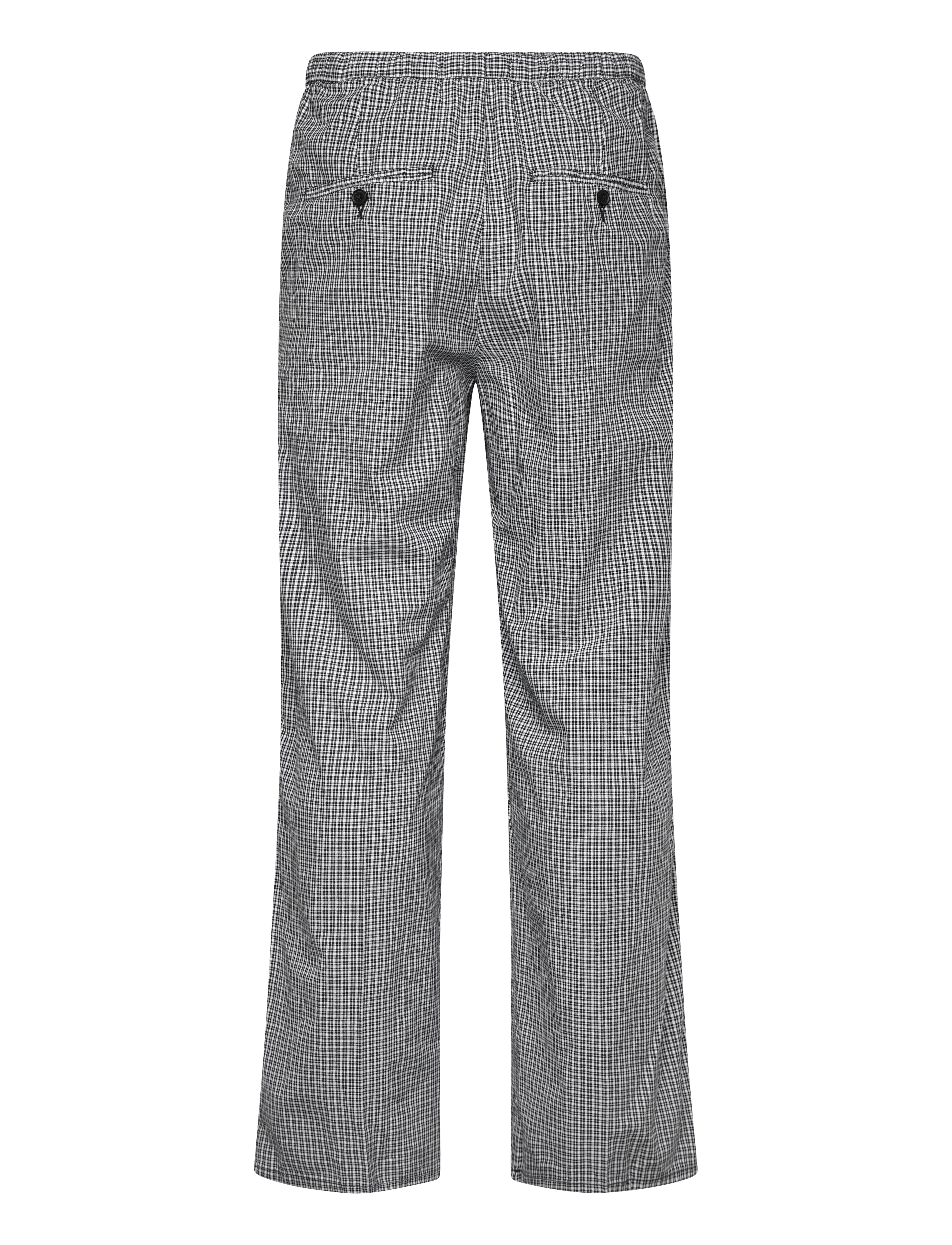 Weekday - Loose Checked Trousers - pantalons décontractés - black - 1