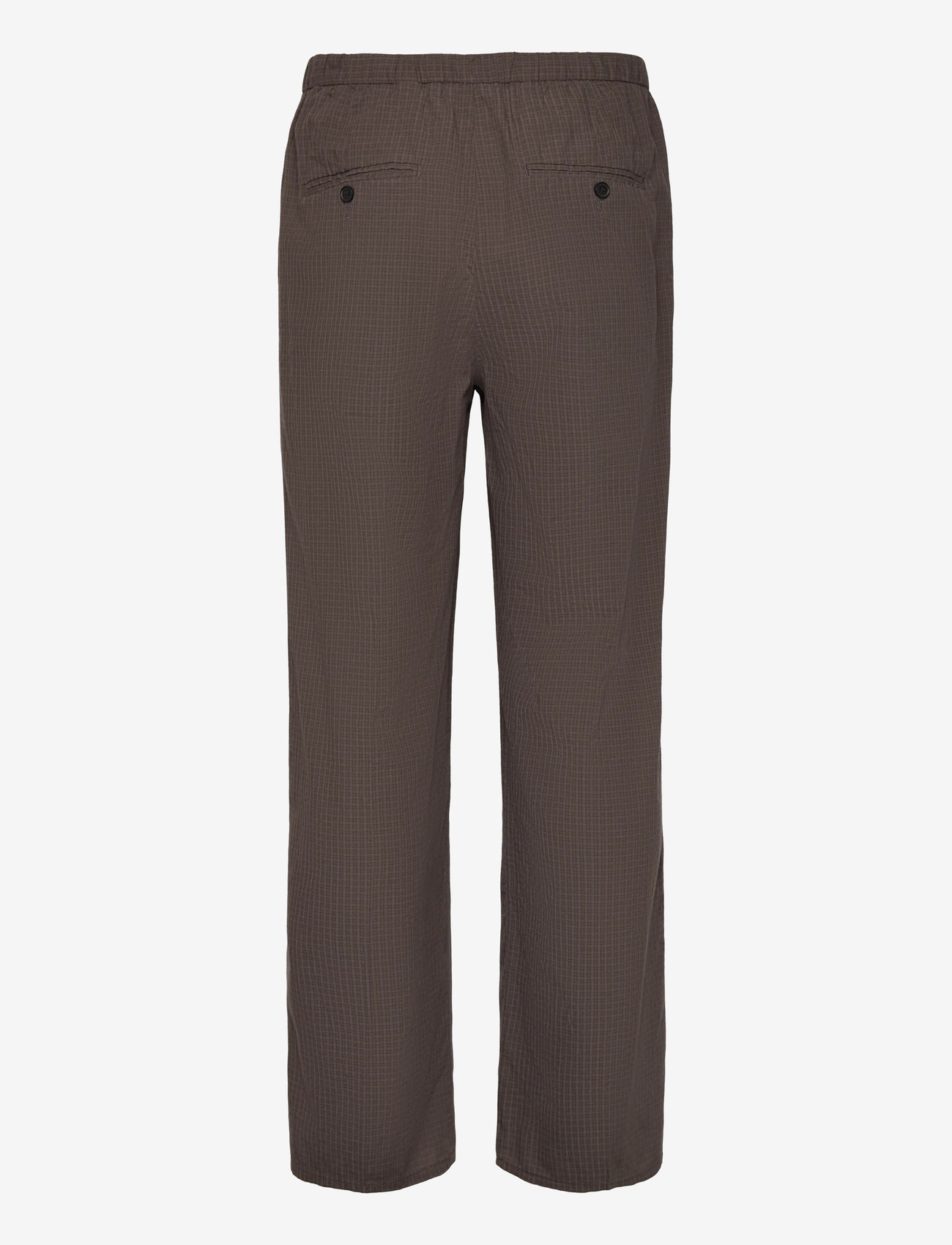 Weekday - Loose Checked Trousers - casual byxor - dark mole - 1