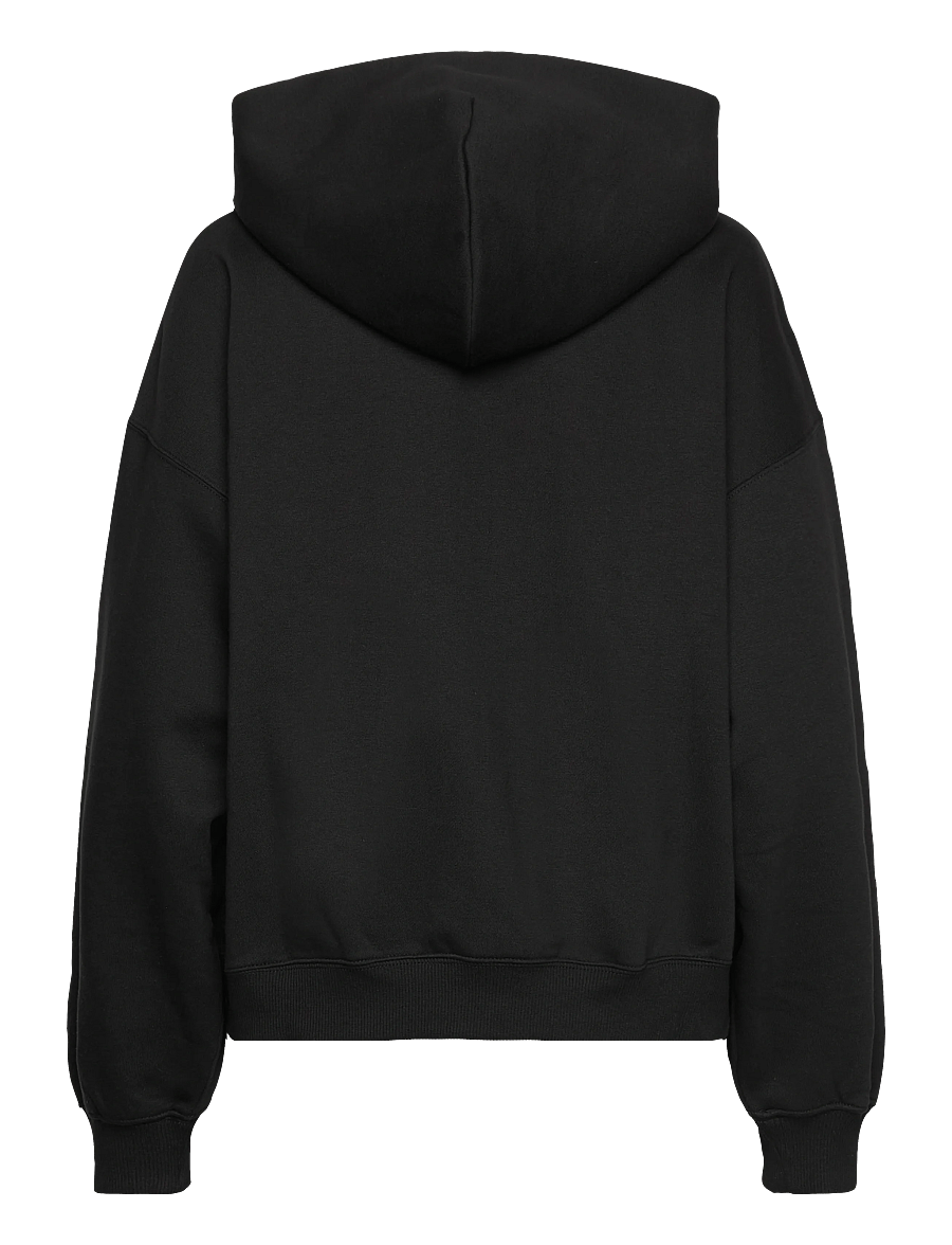 Weekday - Oversized Heavyweight Zip Hoodie - hettupeysur - black - 1