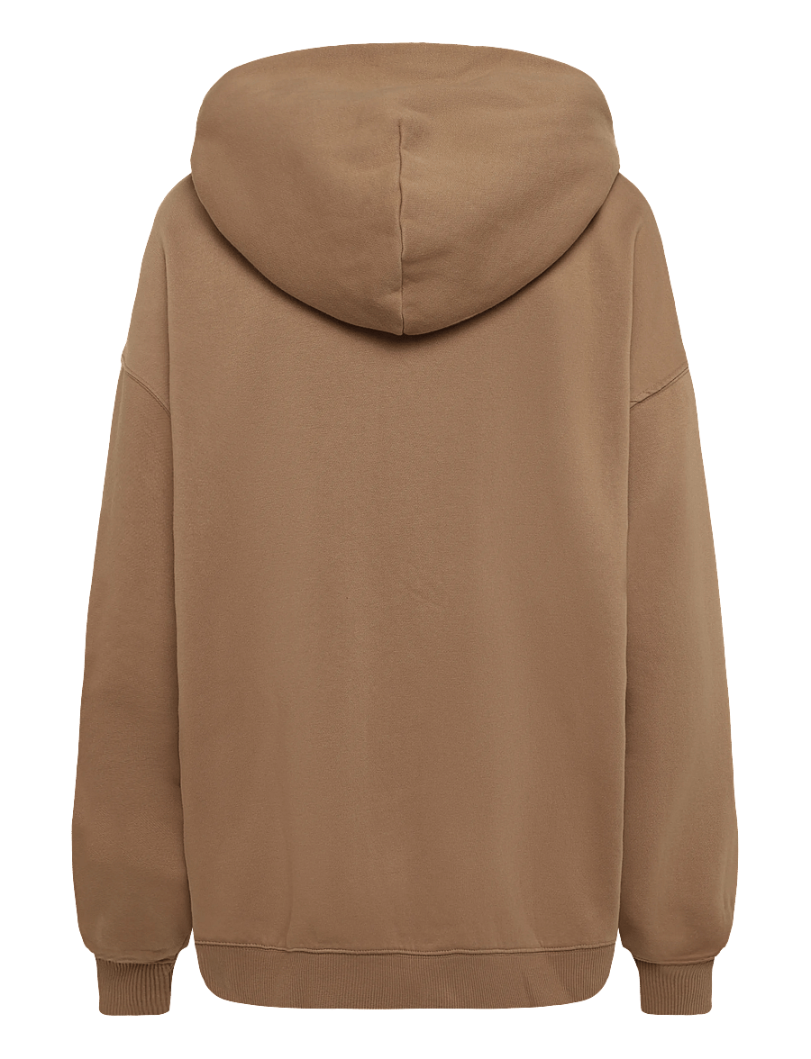 Weekday - Oversized Heavyweight Zip Hoodie - kapuutsiga pusad - dark beige - 1