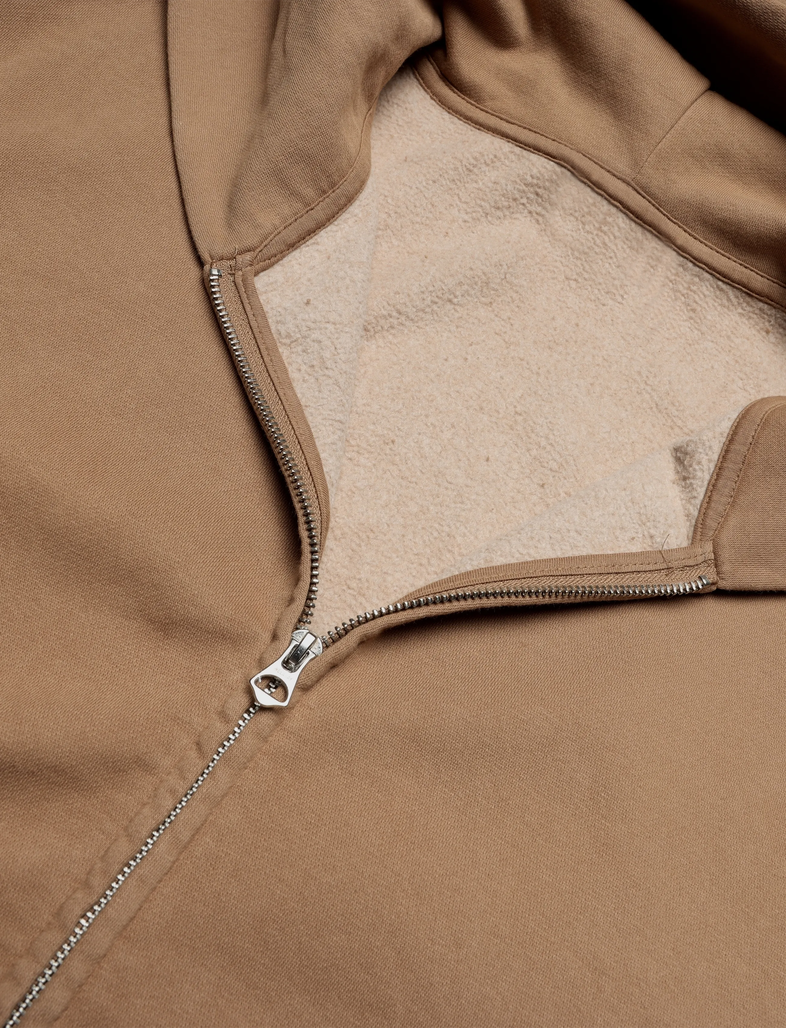 Weekday - Oversized Heavyweight Zip Hoodie - dark beige - 2
