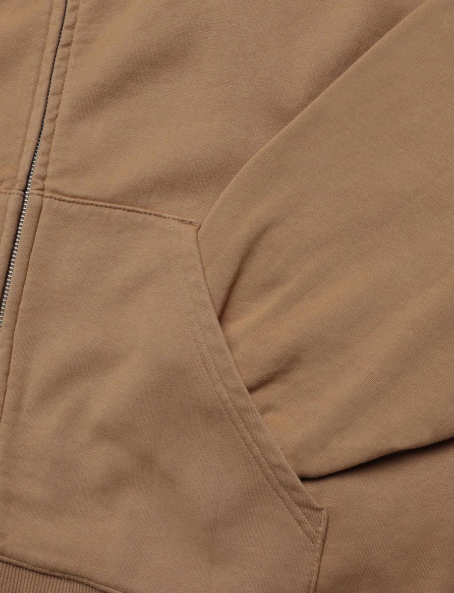 Weekday - Oversized Heavyweight Zip Hoodie - kapuutsiga pusad - dark beige - 3
