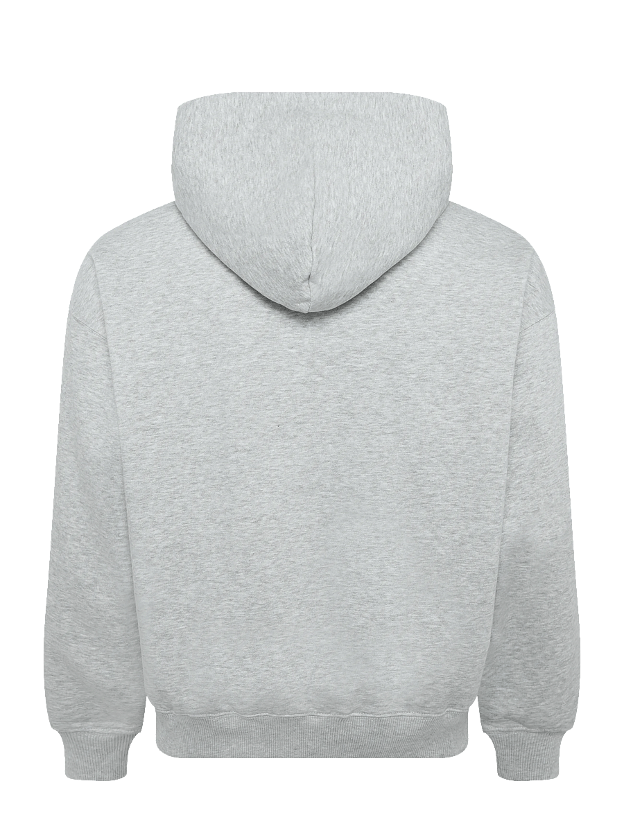 Weekday - Oversized Heavyweight Zip Hoodie - kapuutsiga pusad - grey melange - 1