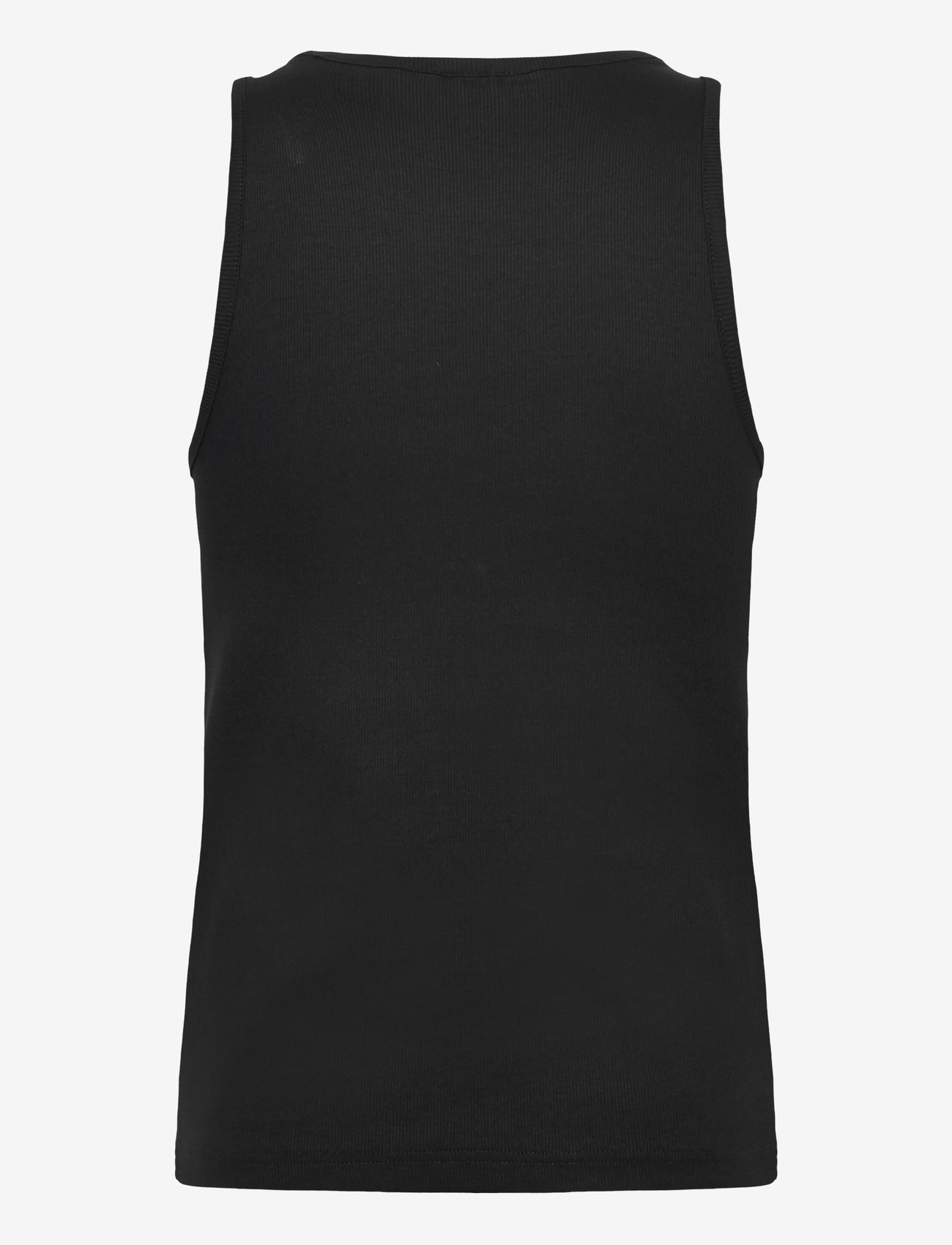 Weekday - Regular Fit Ribbed Tank Top - topit - black - 1