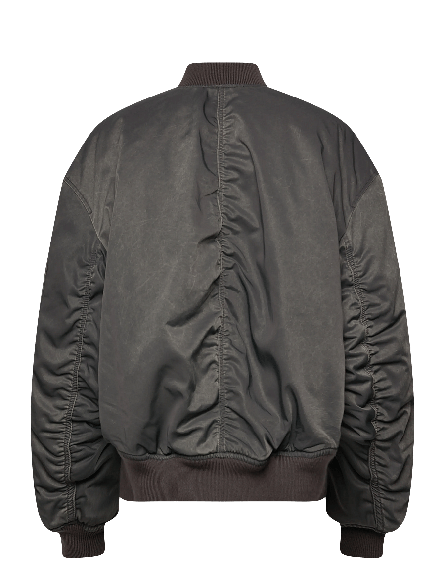 Weekday - Oversized Twill Bomber Jacket - bomber jackets - dark grey washed - 1