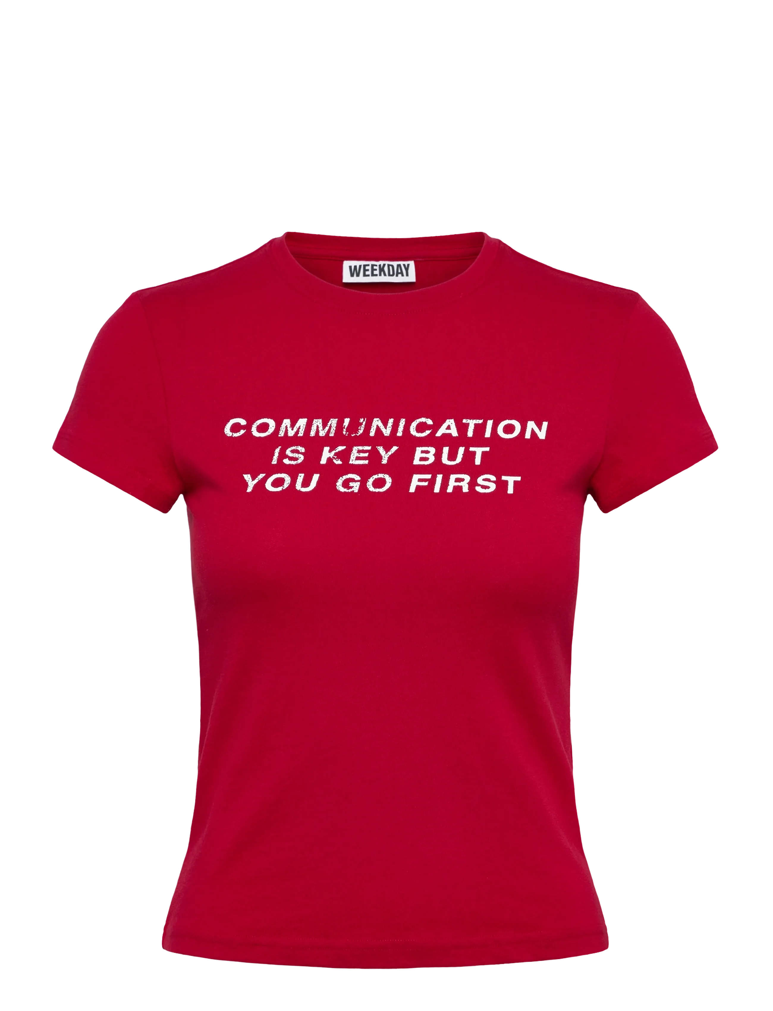 Weekday Boxy Printed Short-Sleeved T-shirt - View all - RED / red