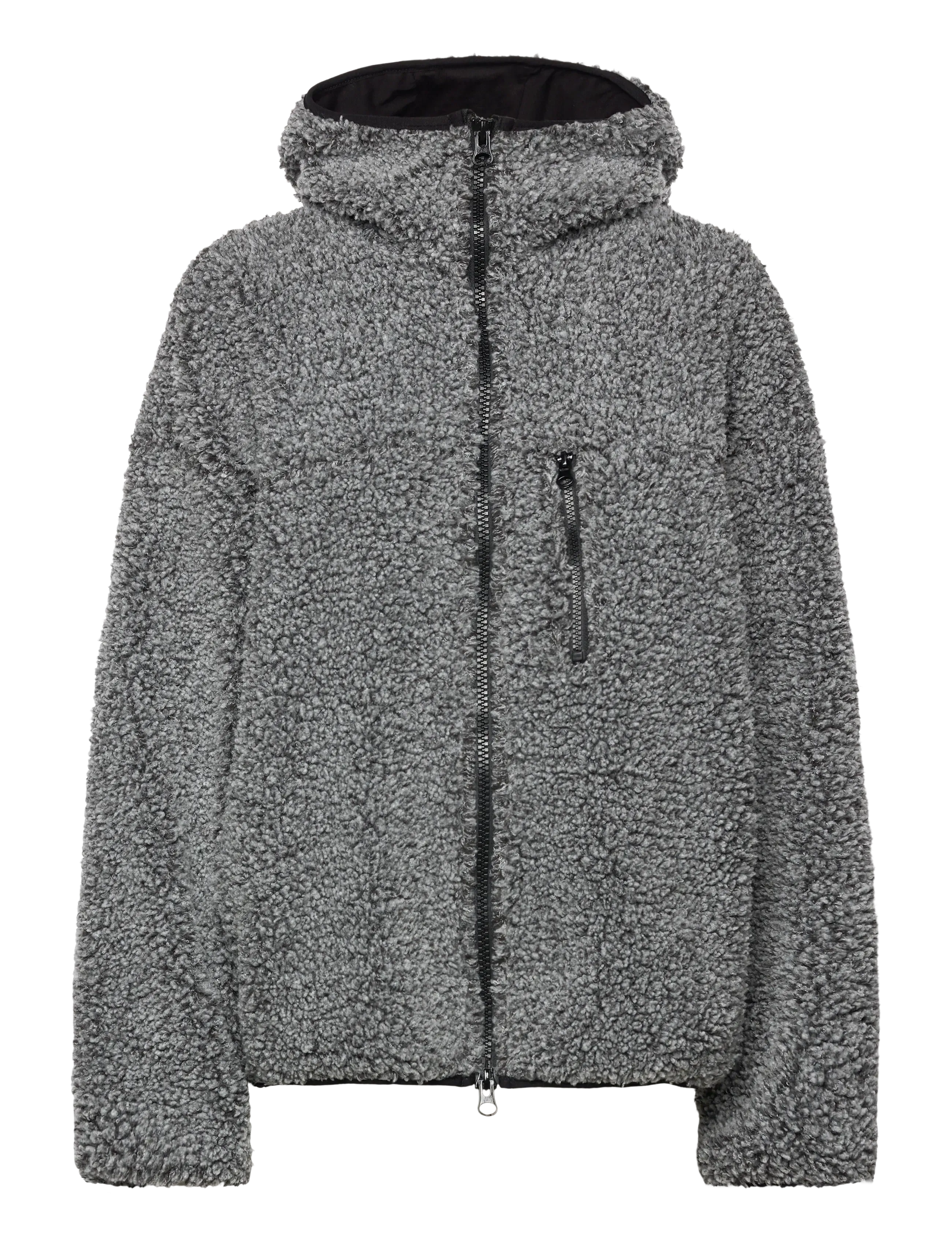 Weekday Oversized Zip-Up Pile Hoodie, M, Sweatshirts & Hoodies, Grau - Frauen