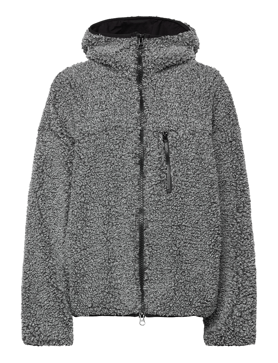 Weekday - Oversized Zip-Up Pile Hoodie - fleece & midlayer - dark grey melange dark - 0