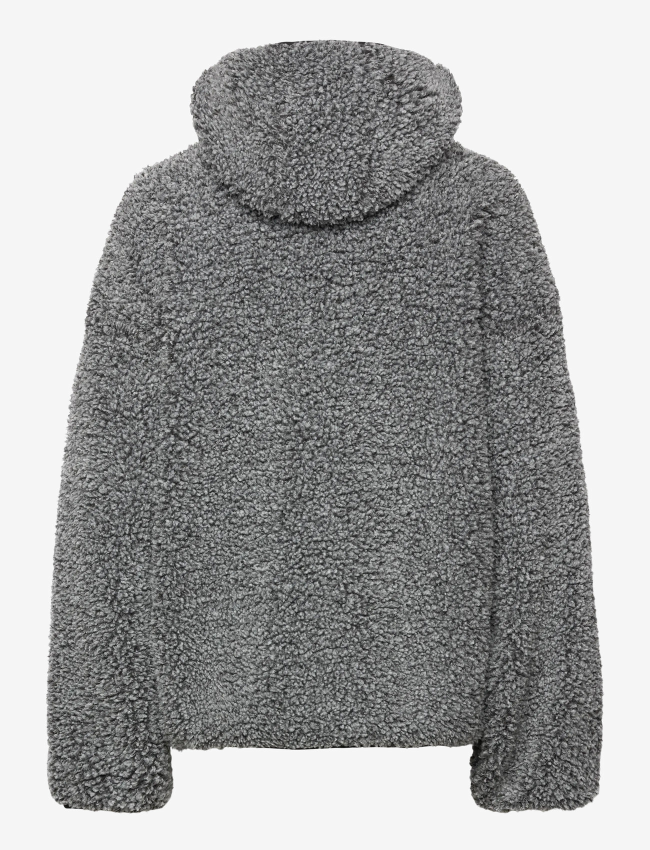 Weekday - Oversized Zip-Up Pile Hoodie - fleecet ja välikerrokset - dark grey melange dark - 1