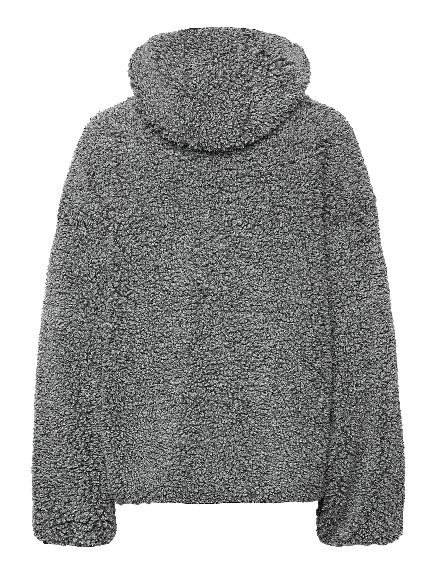 Weekday - Oversized Zip-Up Pile Hoodie - fleece & midlayer - dark grey melange dark - 1