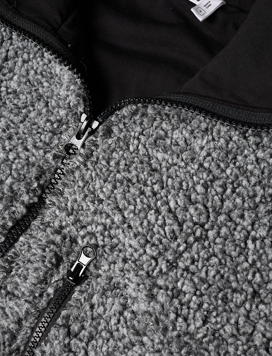 Weekday - Oversized Zip-Up Pile Hoodie - fleece & midlayer - dark grey melange dark - 2