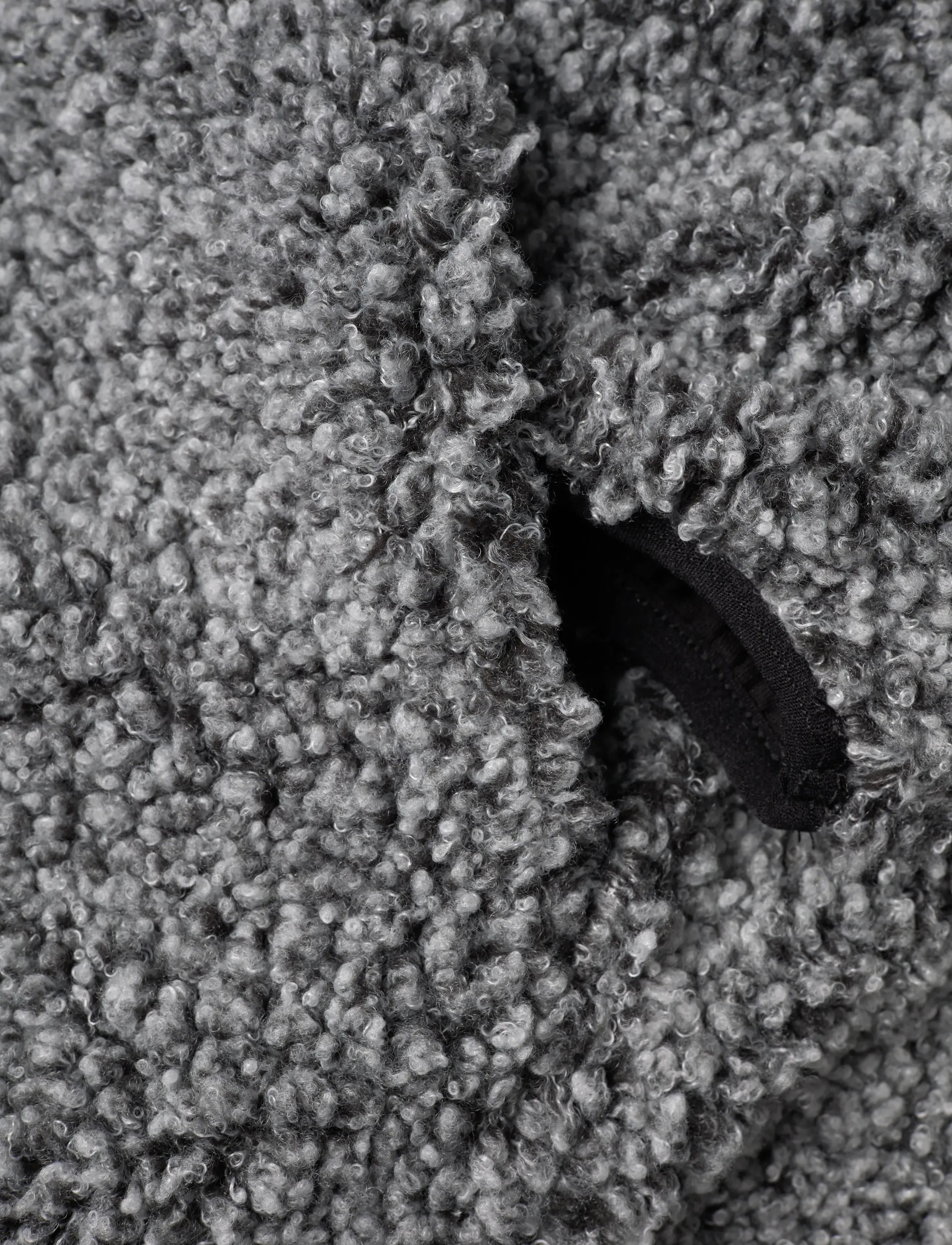 Weekday - Oversized Zip-Up Pile Hoodie - fleece og mellemlag - dark grey melange dark - 3