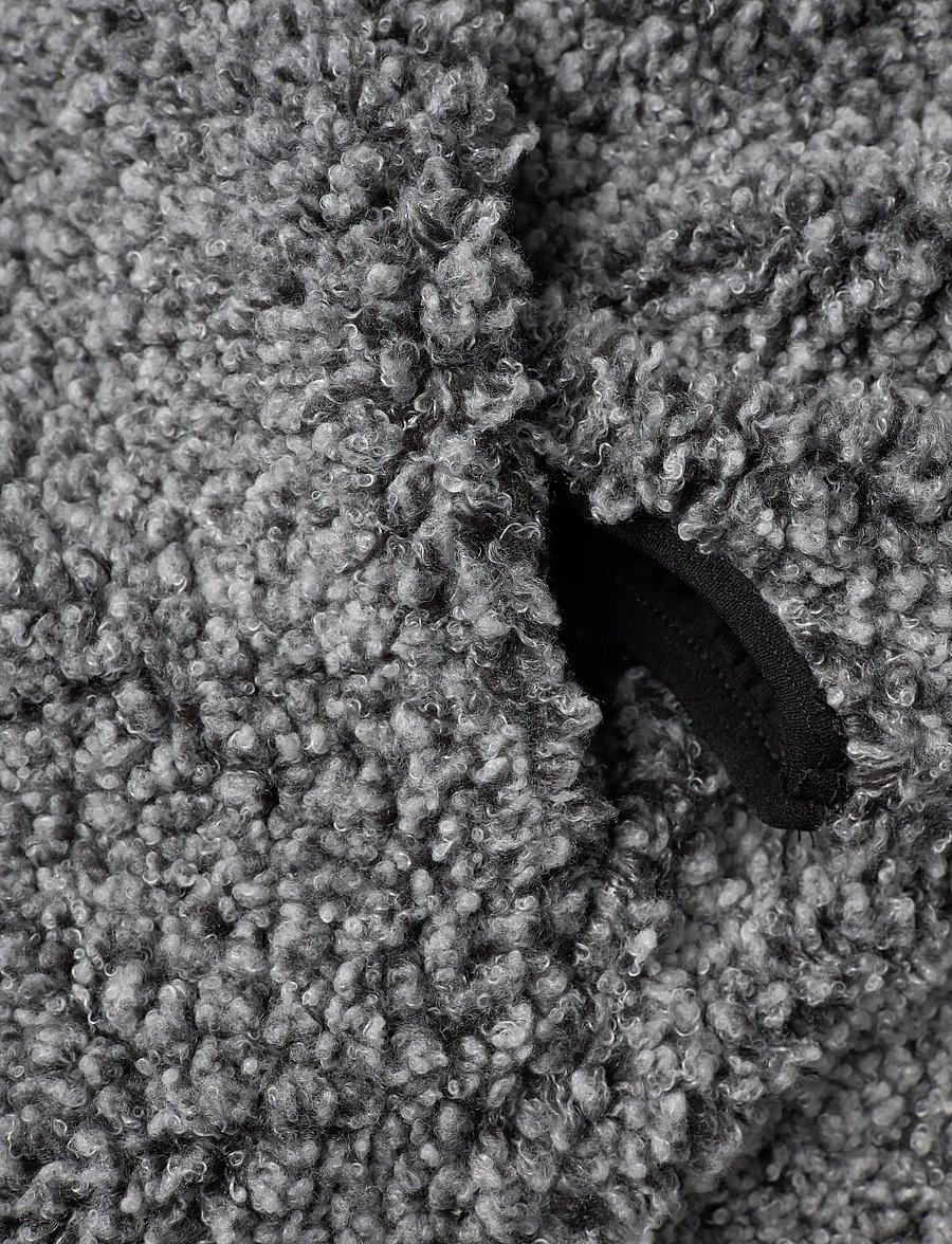 Weekday - Oversized Zip-Up Pile Hoodie - fleece & midlayer - dark grey melange dark - 3