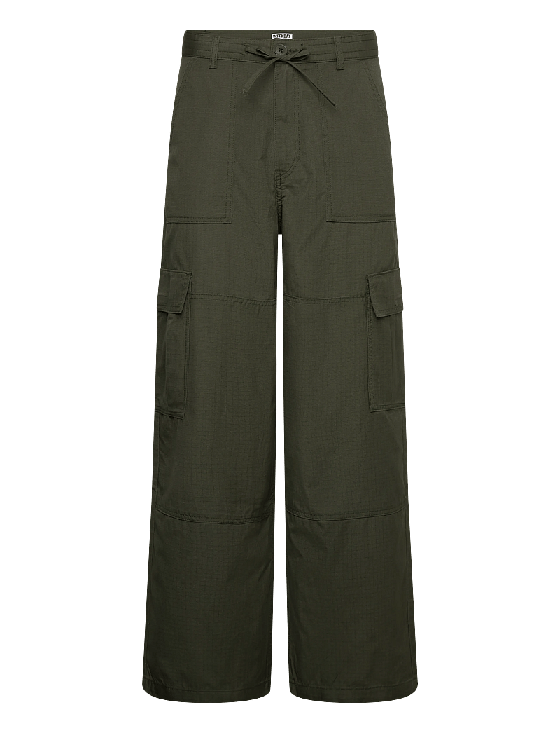 Weekday - Loose Cargo Trousers - cargohose - khaki green dark - 0