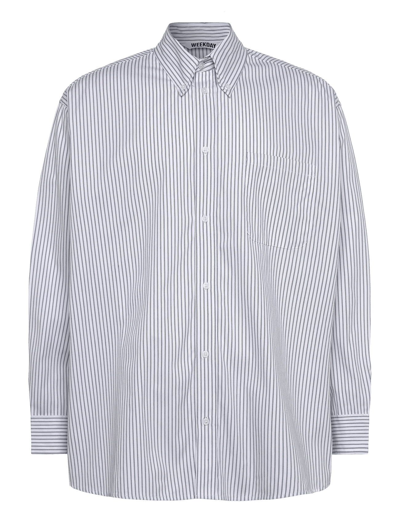 Oversized Long Sleeve Shirt - BLUE DUSTY LIGHT