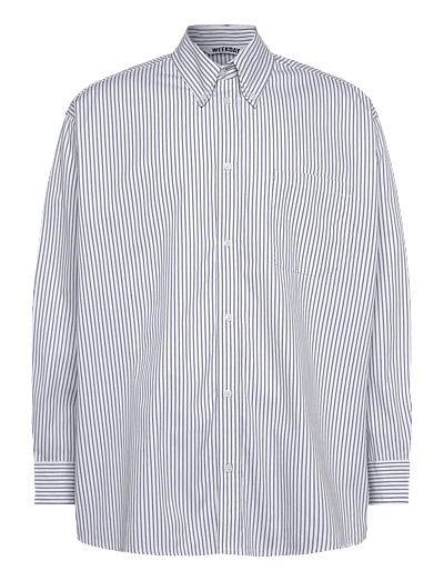 Oversized Long Sleeve Shirt - Stribede Skjorter