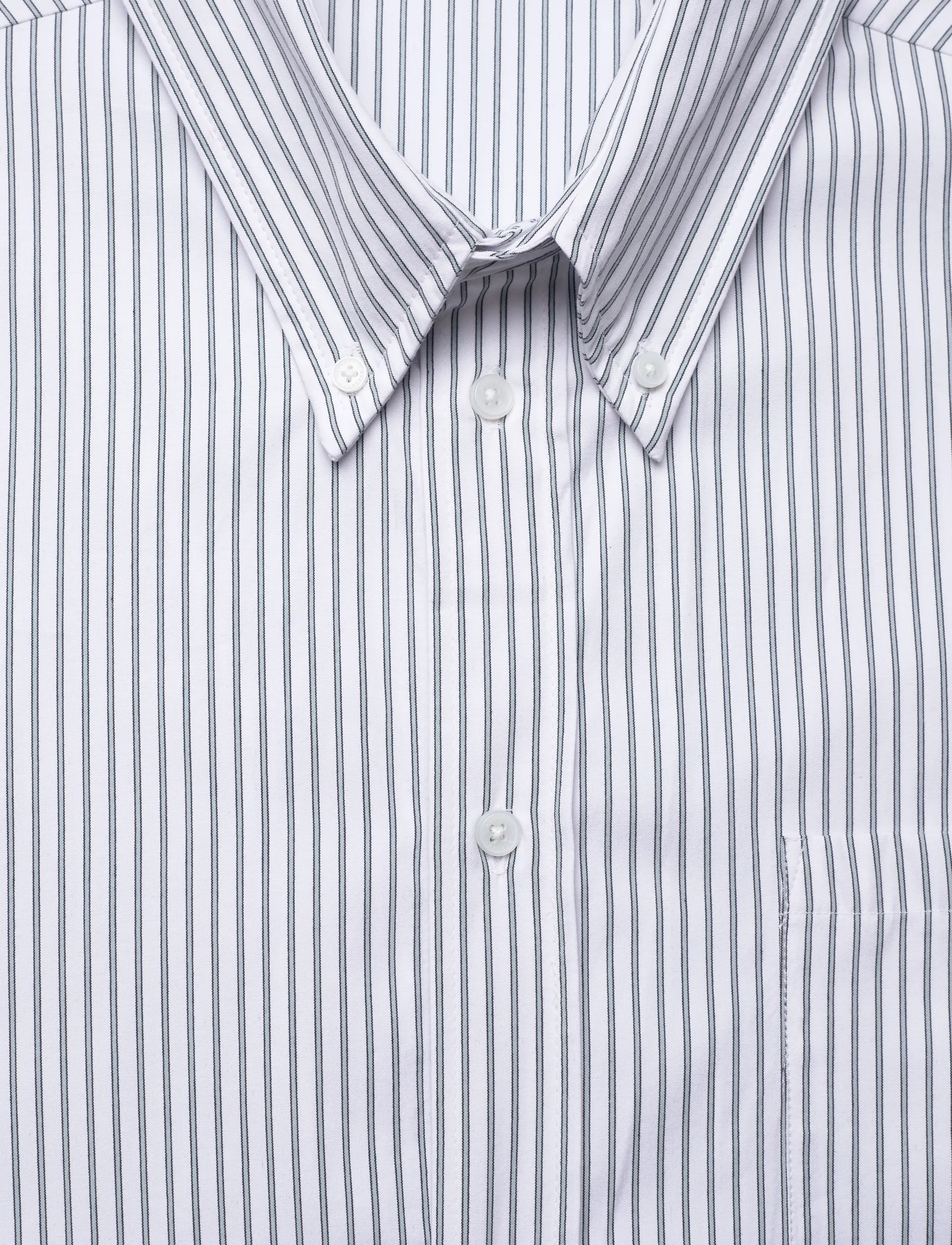 Weekday - Oversized Long Sleeve Shirt - stribede skjorter - blue dusty light - 2