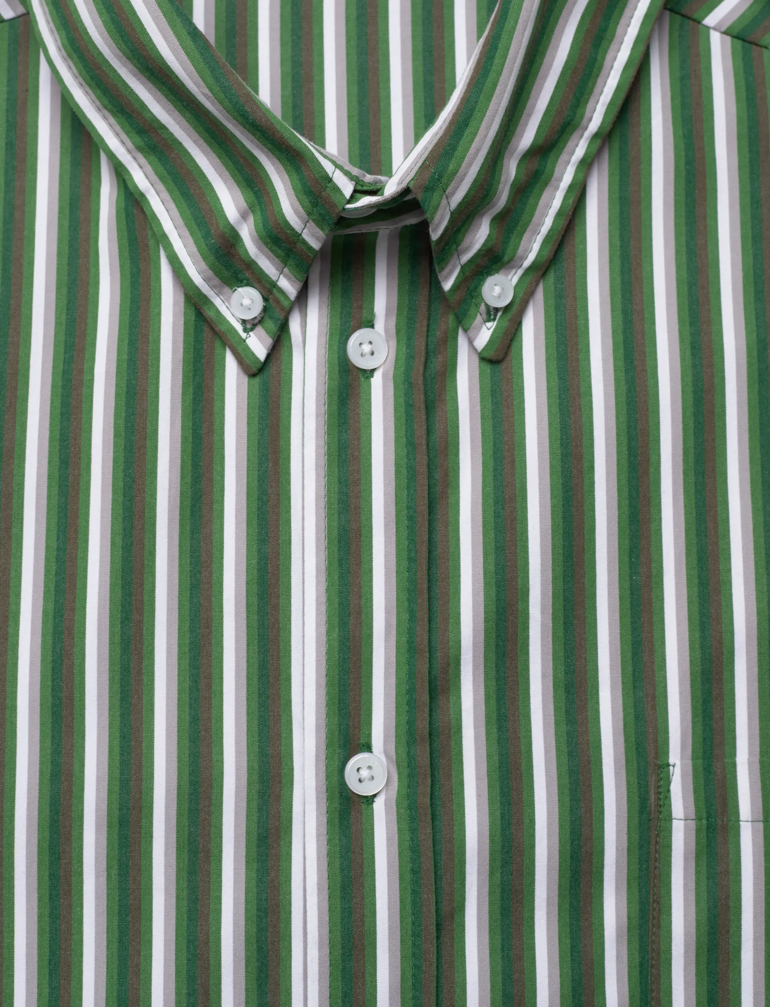Weekday - Oversized Long Sleeve Shirt - gestreifte hemden - green dark - 2
