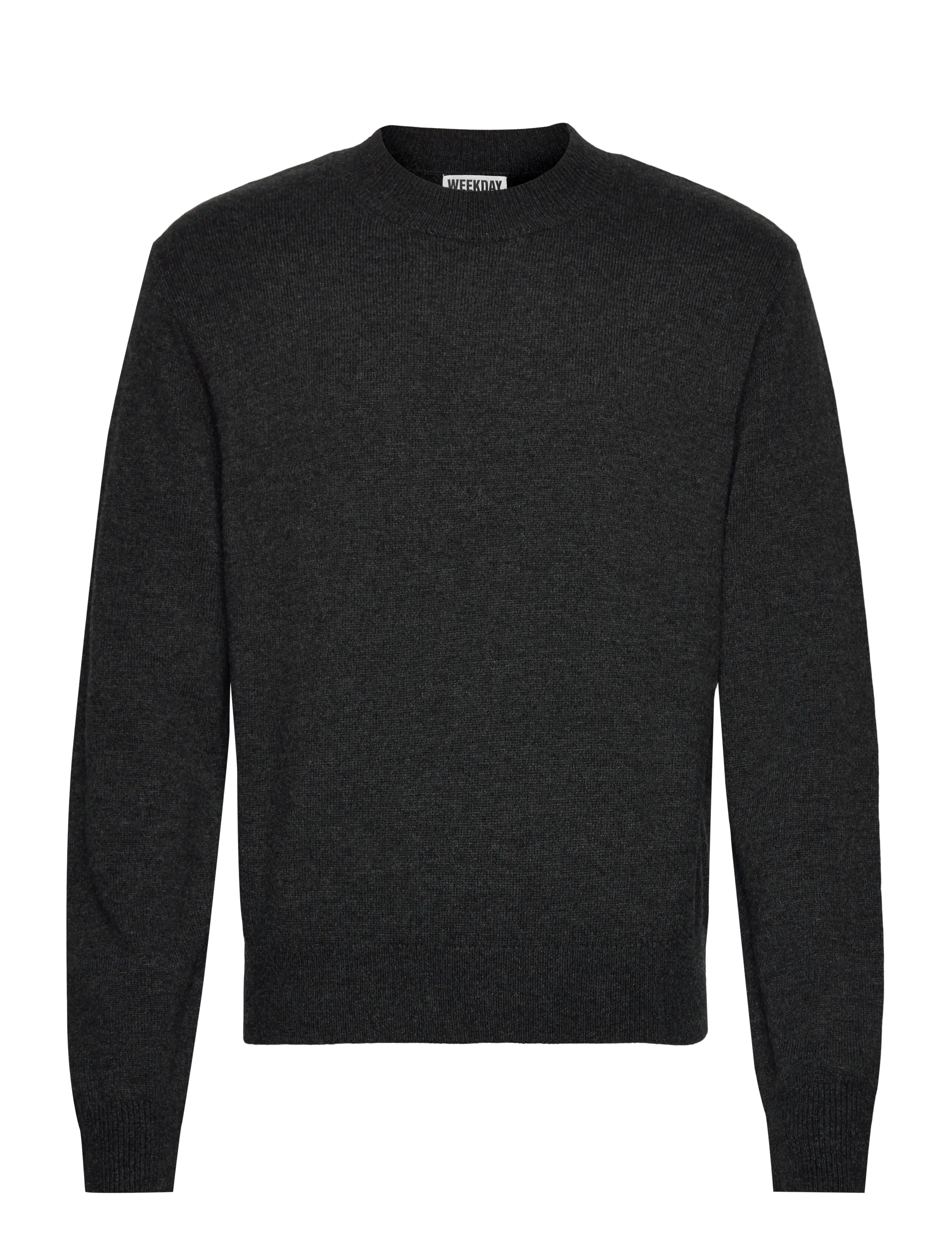 Weekday Regular Woolblend Sweater, L, Knitwear, Schwarz - Round Necks, Männerswear