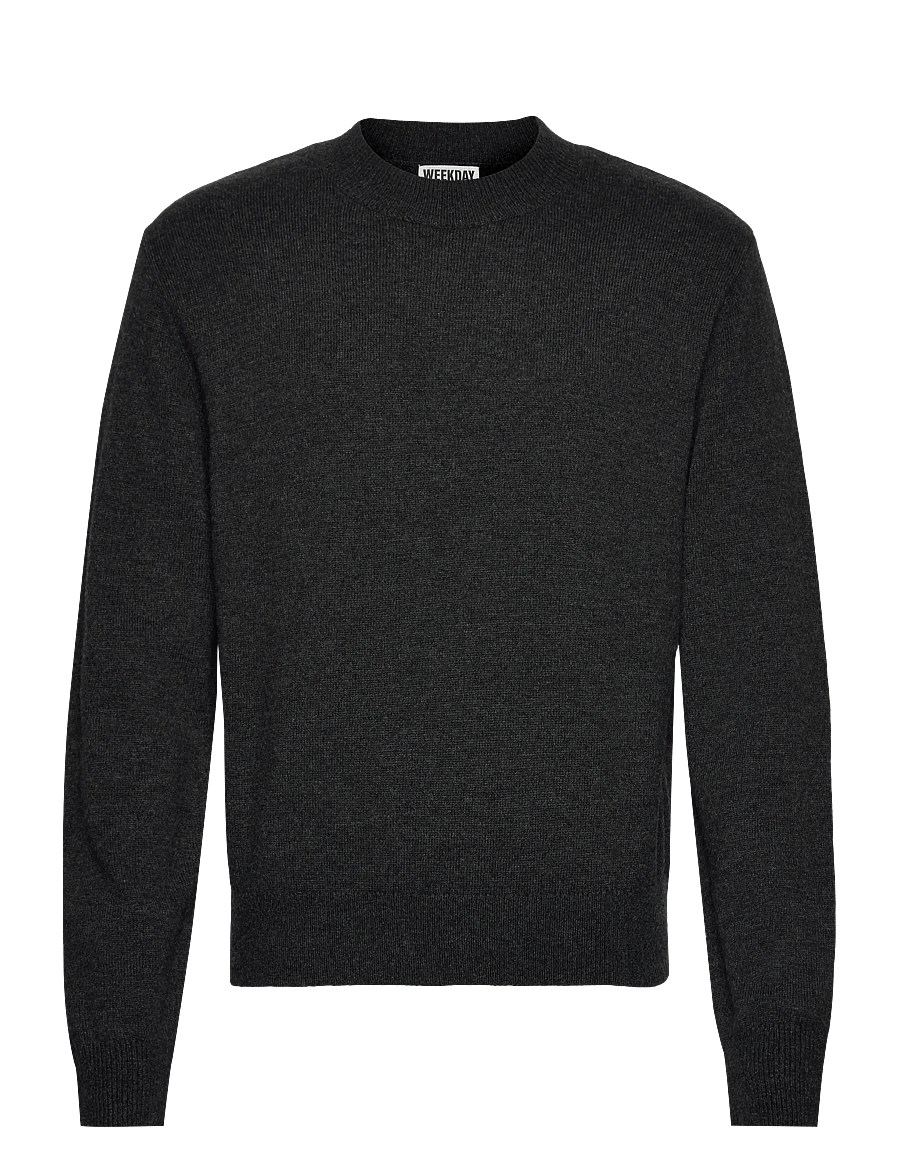 Weekday - Regular Woolblend Sweater - rundhals - black - 0