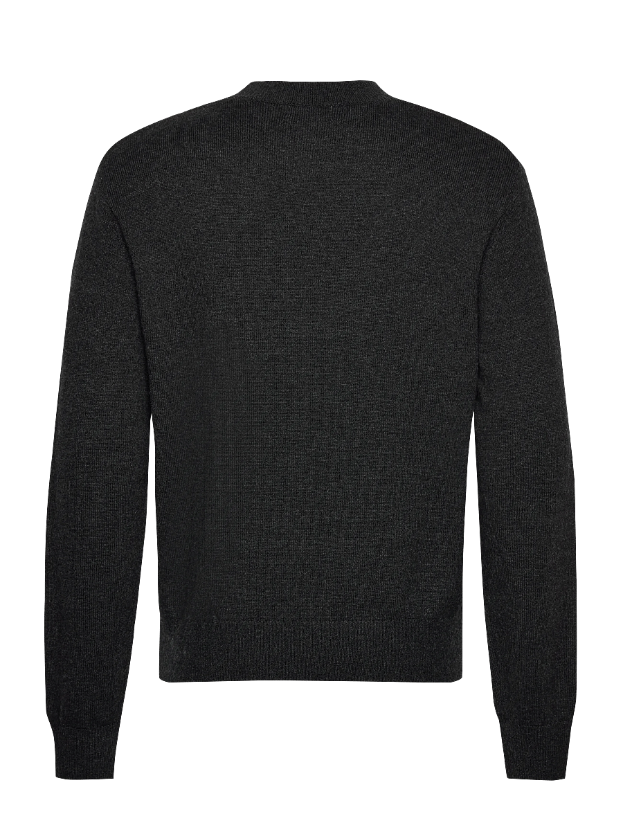 Weekday - Regular Woolblend Sweater - rundhals - black - 1