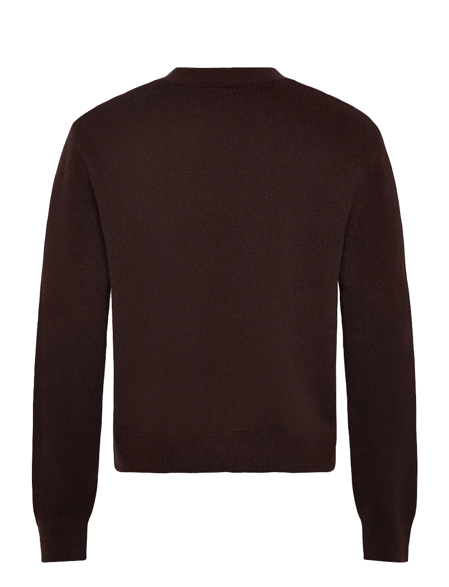 Weekday - Regular Woolblend Sweater - rundhals - brown melange - 1